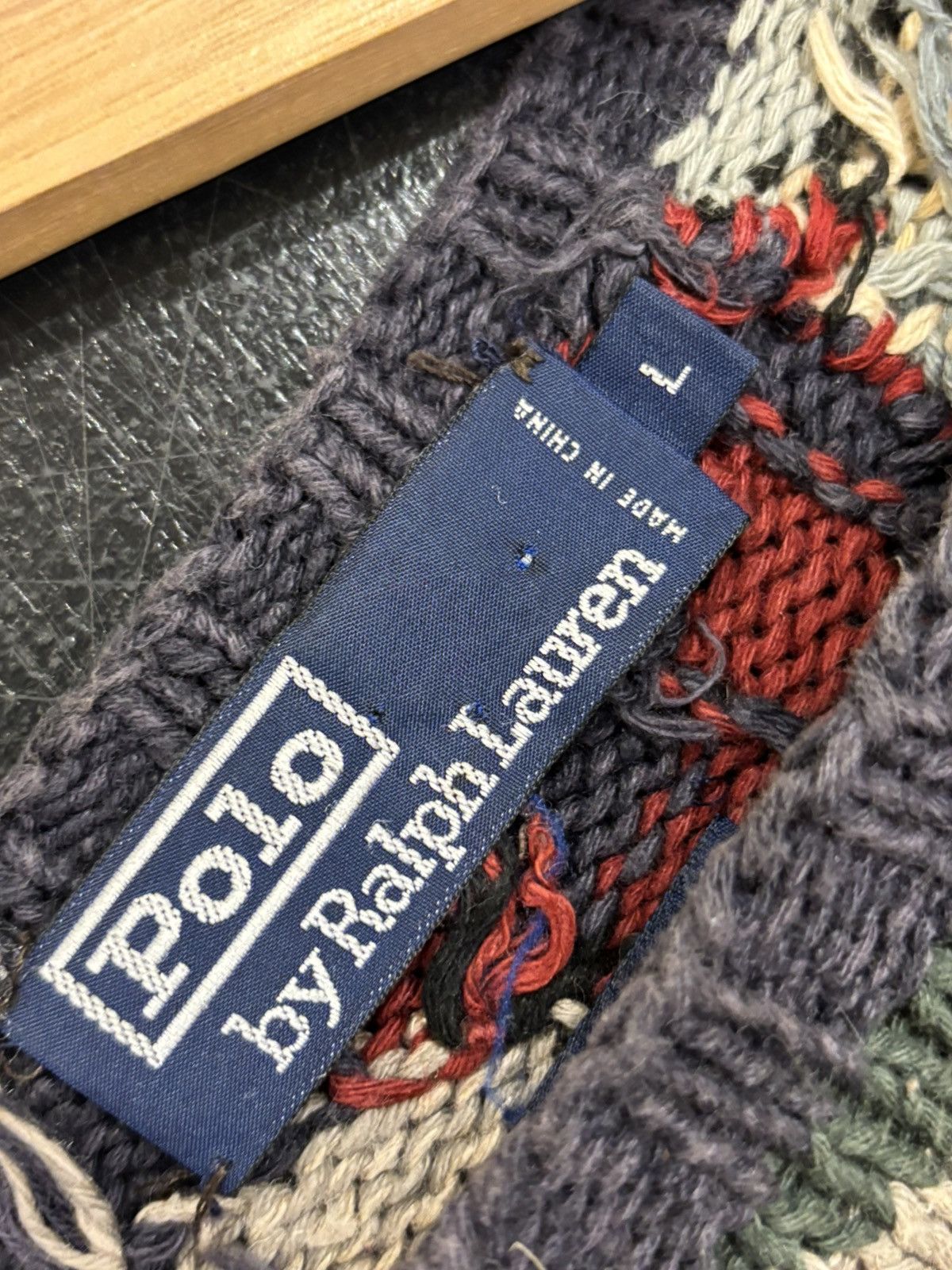 Polo Ralph Lauren Polo Ralph Lauren Patchwork Sweater Size US L / EU 52-54 / 3 - 3 Thumbnail