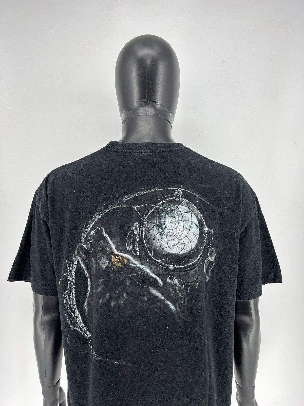 Vintage Vintage Y2K Spiral Wolf Face Size S T-Shirt Size US XL / EU 56 / 4 - 8 Thumbnail