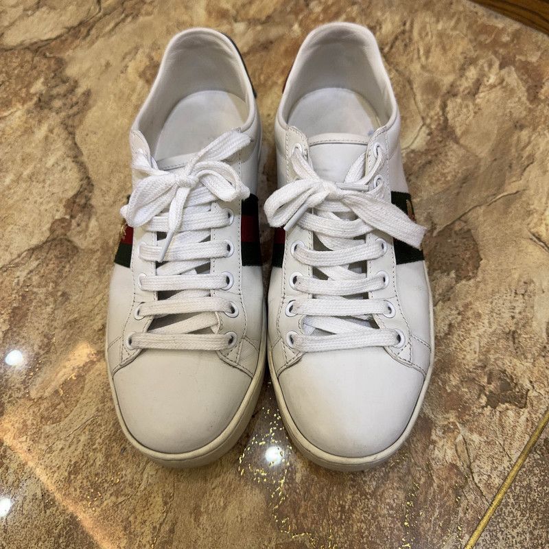 Gucci Gucci White Leather Fashion Sneakers -2508 Size US 6.5 / EU 39-40 - 2 Thumbnail