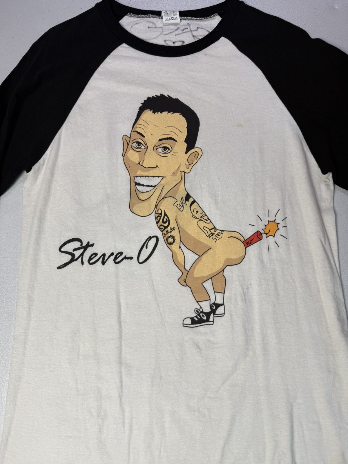 Other Y2K Steve O Jackass Firecracker Shirt SIGNED Size S Baseball Size US S / EU 44-46 / 1 - 2 Thumbnail