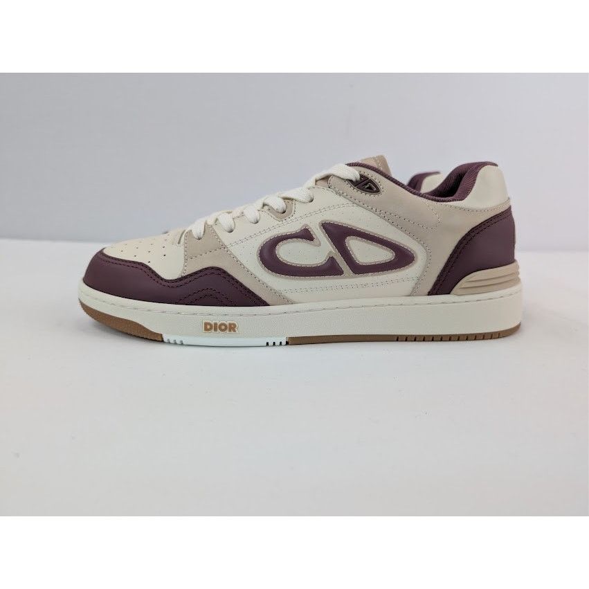 Dior o1rshd1 Leather Low Top Sneaker in Beige / Viole Size US 10 / EU 43 - 11 Thumbnail