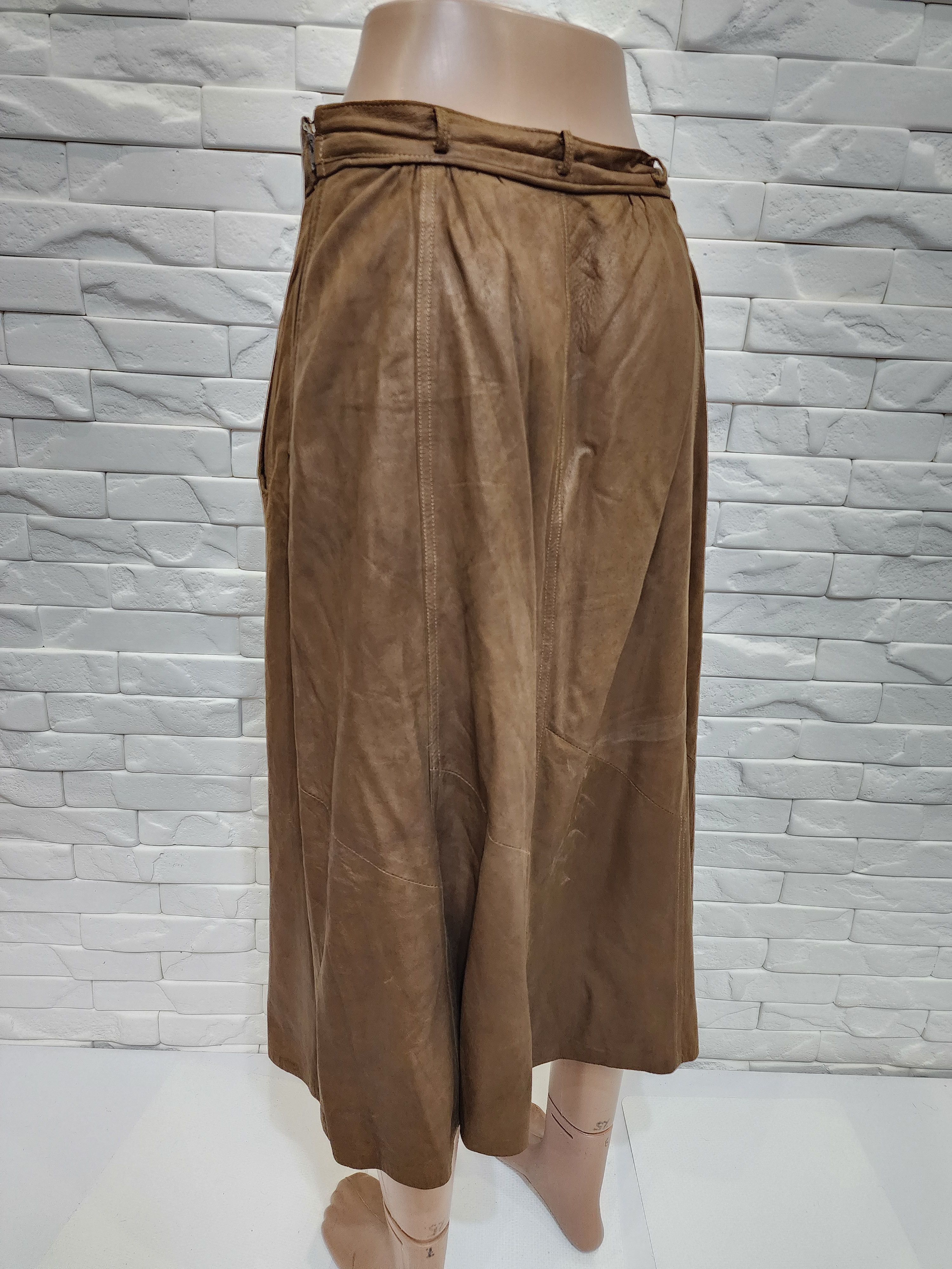 Genuine Leather Leather skirt made of thin leather. Size 28" / US 6 / IT 42 - 6 Thumbnail