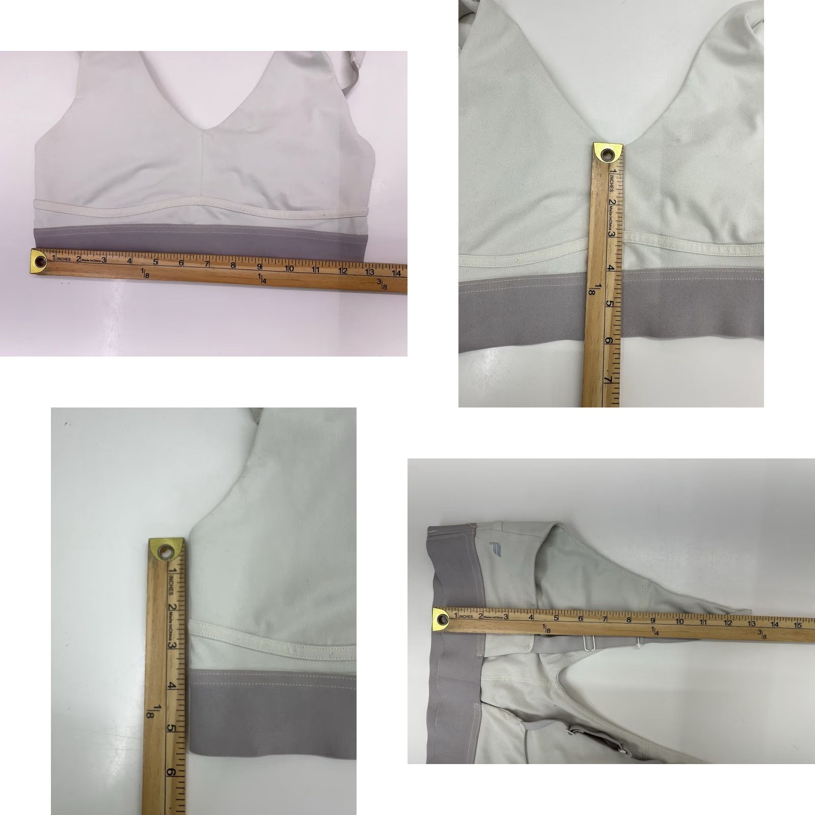 Fabletics Fabletics Womens Sports Bra White Purple Racerback Adjustable Wireless One Size Unknown Sized Vintage No N/A Size ONE SIZE - 8 Thumbnail