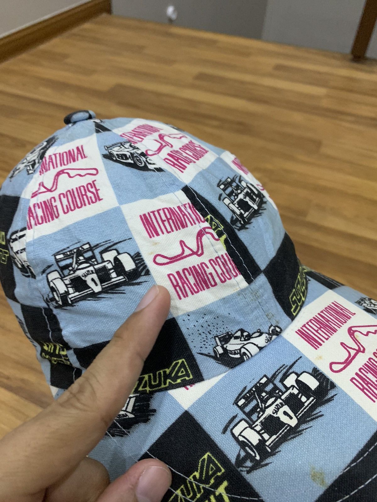 Japanese Brand × Vintage VTG 1980s SUZUKA RACING CIRCUIT STRETCHABLE CAP HAT Size ONE SIZE - 6 Thumbnail