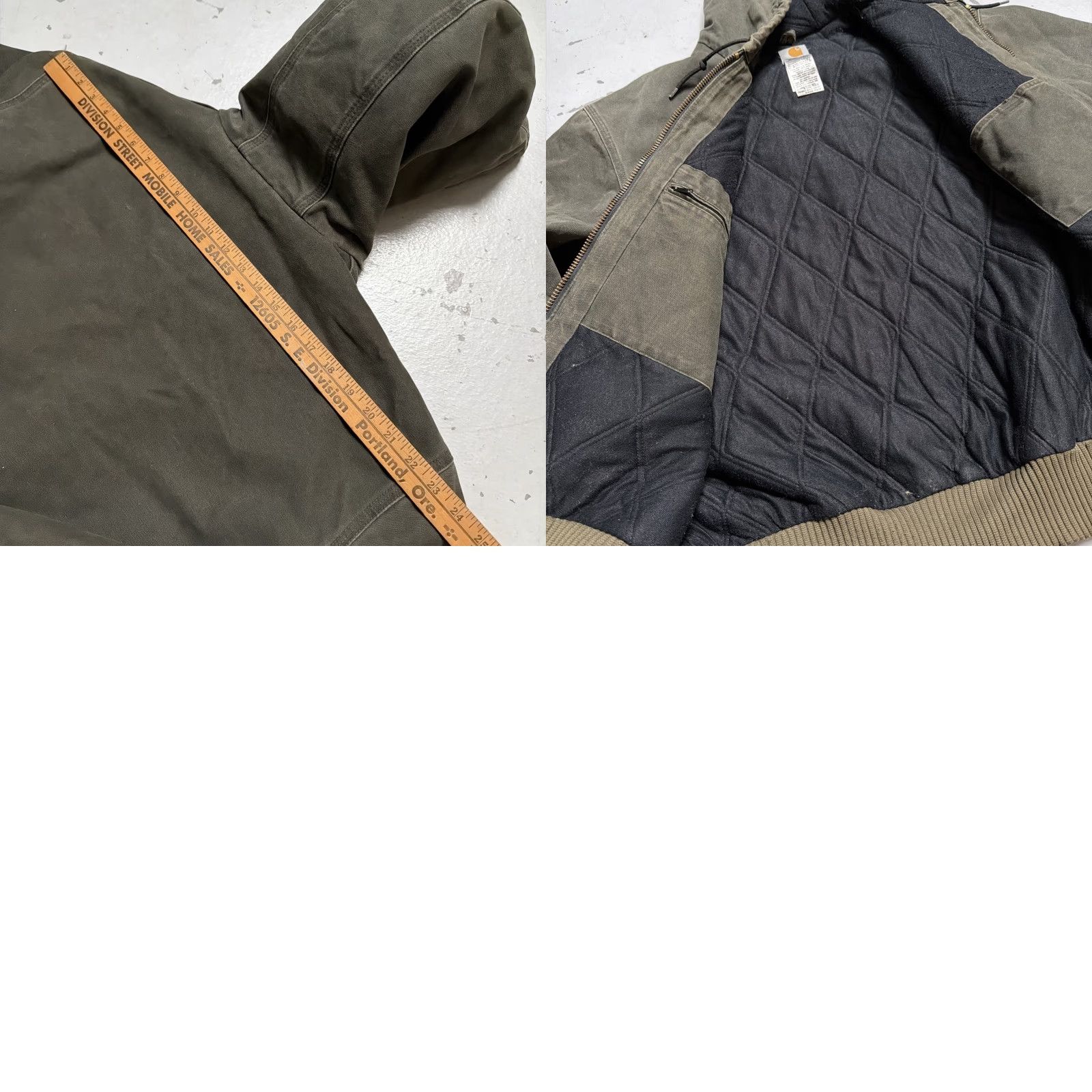 Carhartt VINTAGE Carhartt J130 MOS Green Hooded Canvas Quilted Lined Work Jacket XL Size US XL / EU 56 / 4 - 9 Thumbnail