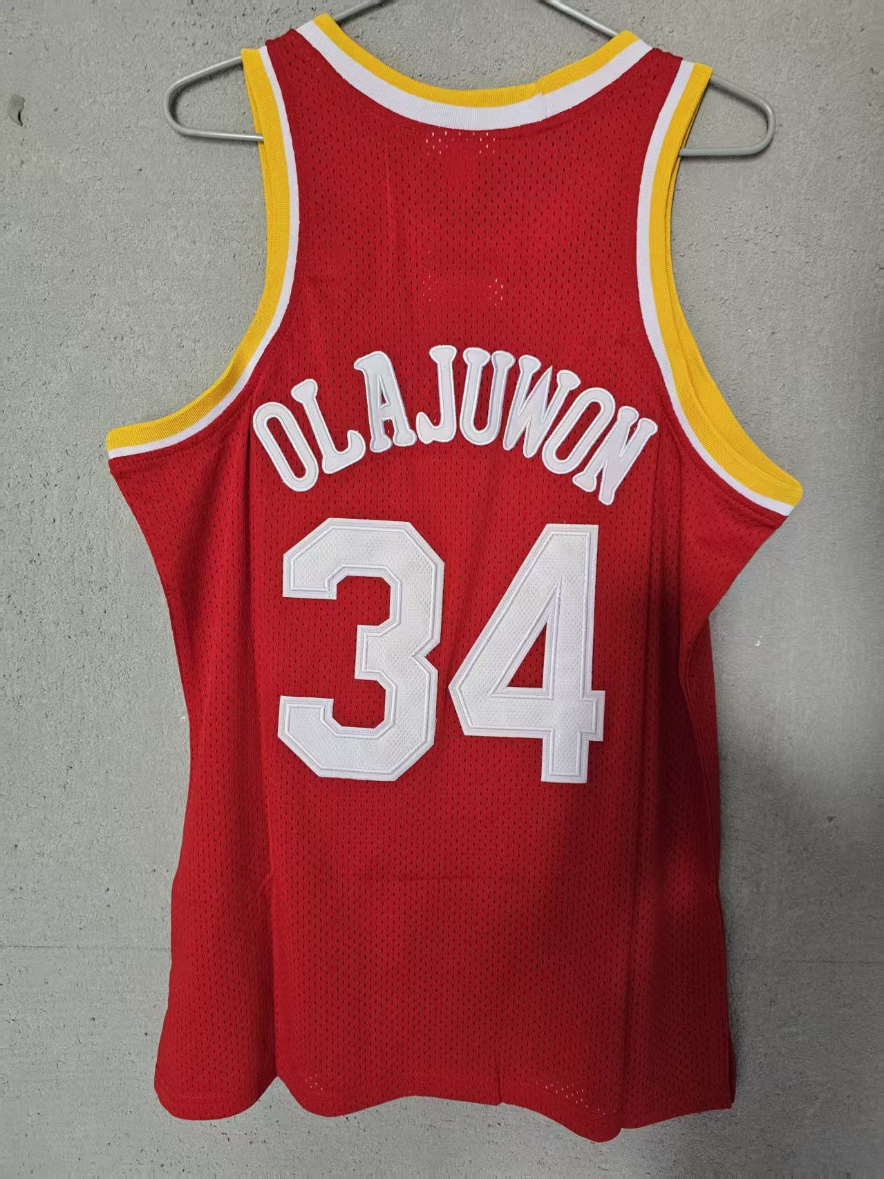 NBA Hakeem Olajuwon Houston Rockets 34 Double Stitched Size US XL / EU 56 / 4 - 2 Thumbnail