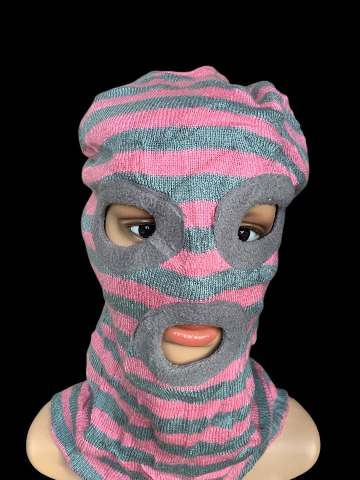 Japanese Brand × Kapital × Vintage Pink Balaclava Knitted Hat Full Masker Japanese Style 🇯🇵 Size ONE SIZE - 7 Thumbnail