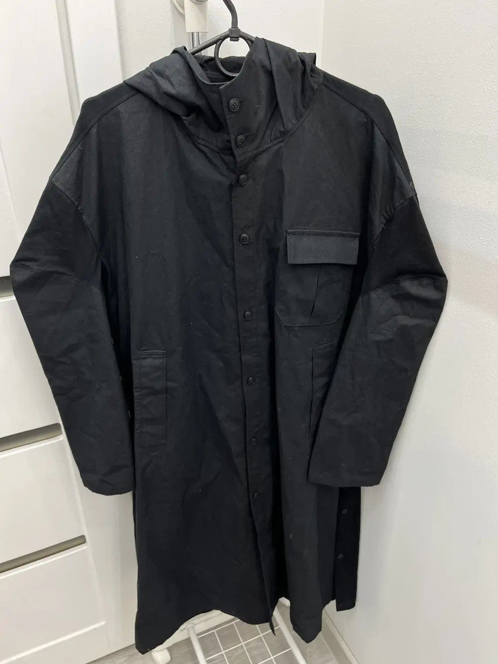 Japanese Brand Yohji Yamamoto B Line Long Light Button Up Coat Jacket Size US S / EU 44-46 / 1 - 1 Thumbnail