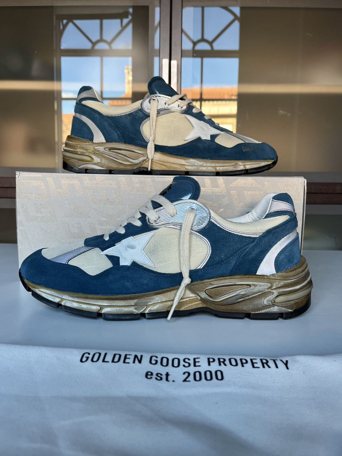 Golden Goose Dad Star off white/blue Golden Goose EU44 Size US 11 / EU 44 - 3 Thumbnail