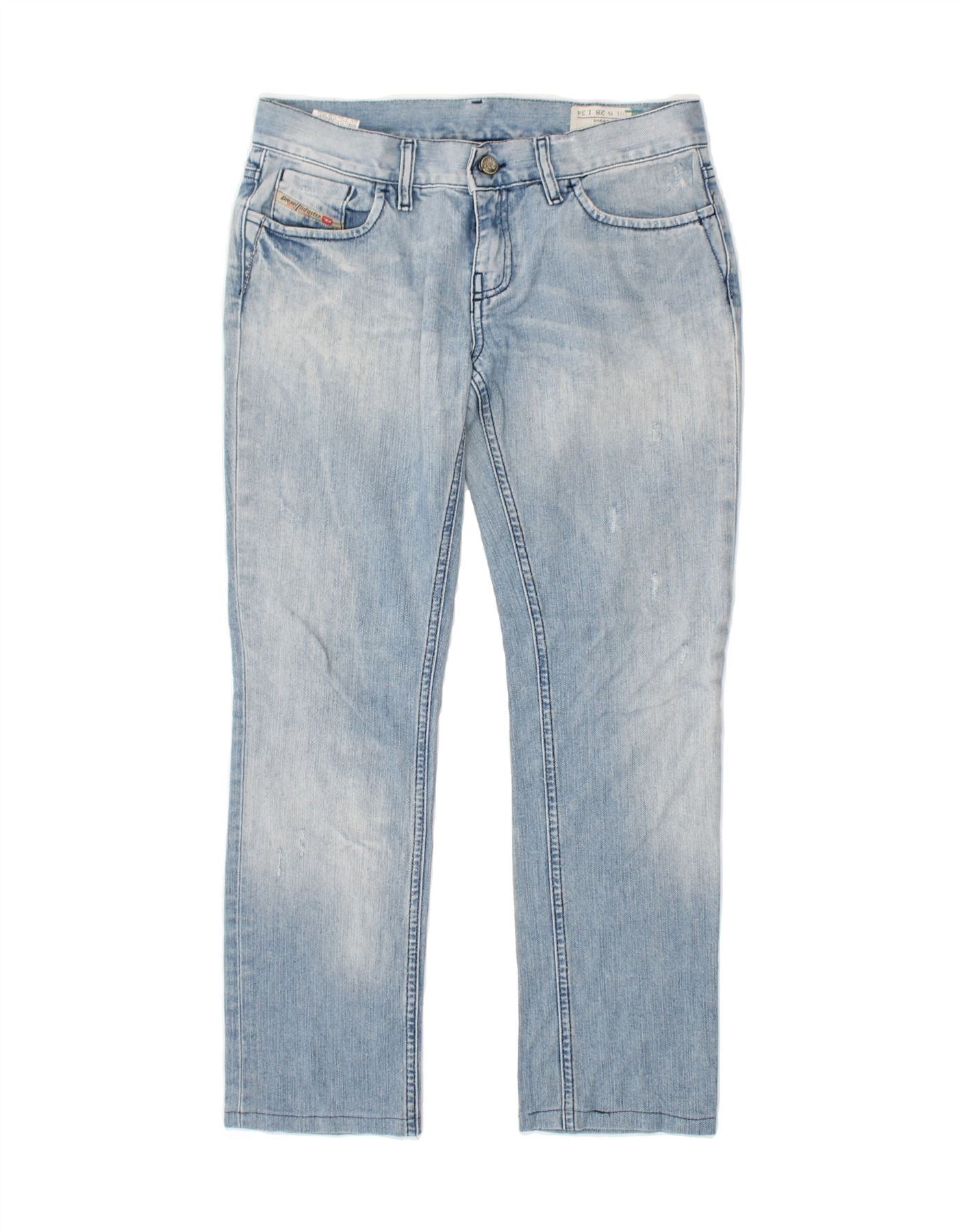 Diesel Womens Liv Straight Jeans W28 L27 Blue Cotton Size 42" / US 20 - 1 Thumbnail