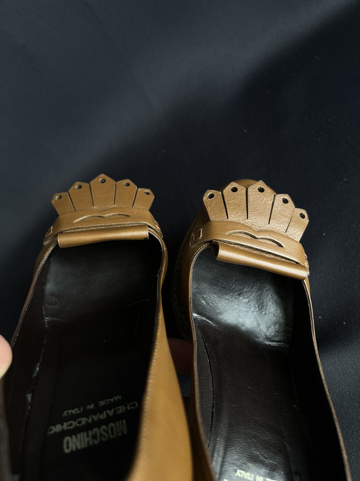 Moschino Moschino Cheap&Chic Leather Heels Brown Size US 7 EU 37 1/2 Size US 7 / IT 37 - 5 Thumbnail