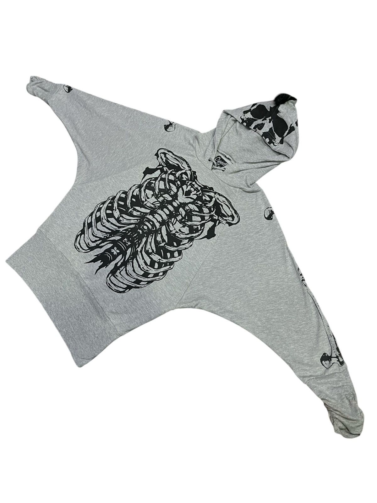 Japanese Brand OGGETTO Skeleton Skull Punk Mohawk Hair Hooded Kapital Style Size M / US 6-8 / IT 42-44 - 14 Thumbnail