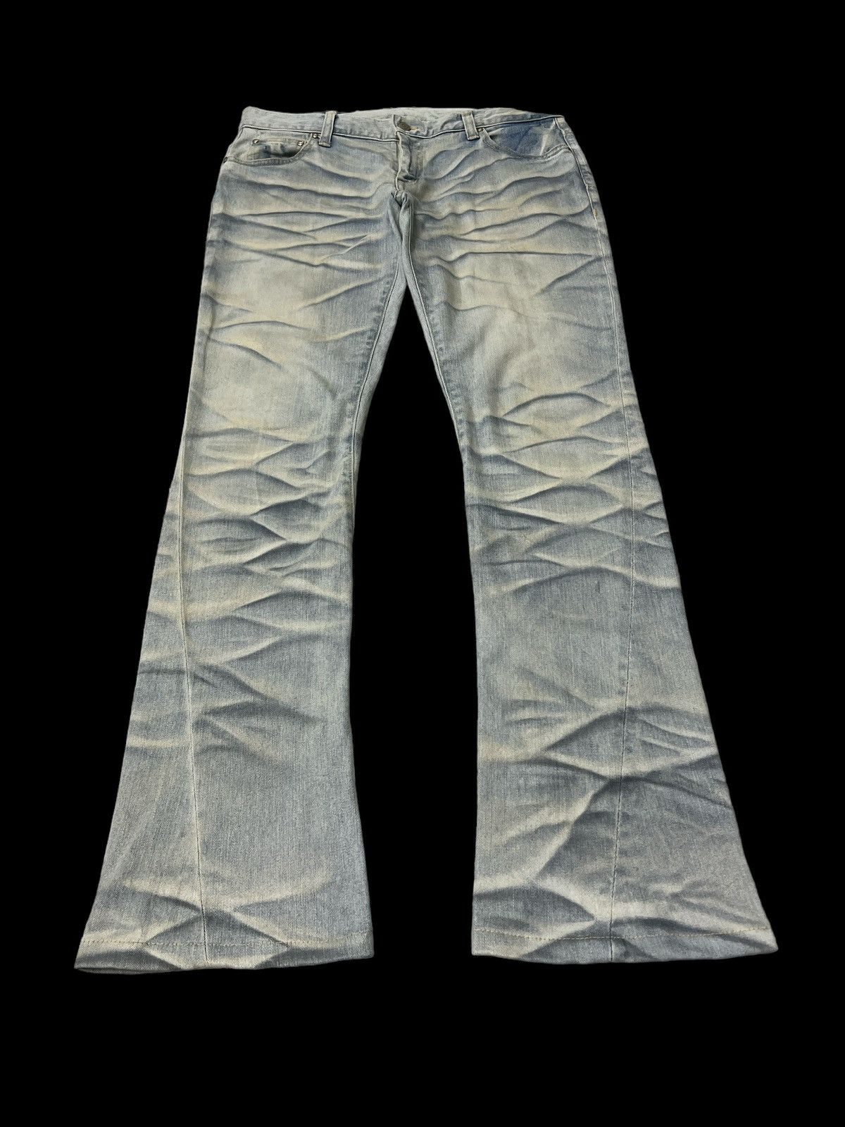 If Six Was Nine × Japanese Brand FLARED💥TORNADO MART DISTRESSED DENIM PANT Size US 34 / EU 50 - 2 Thumbnail