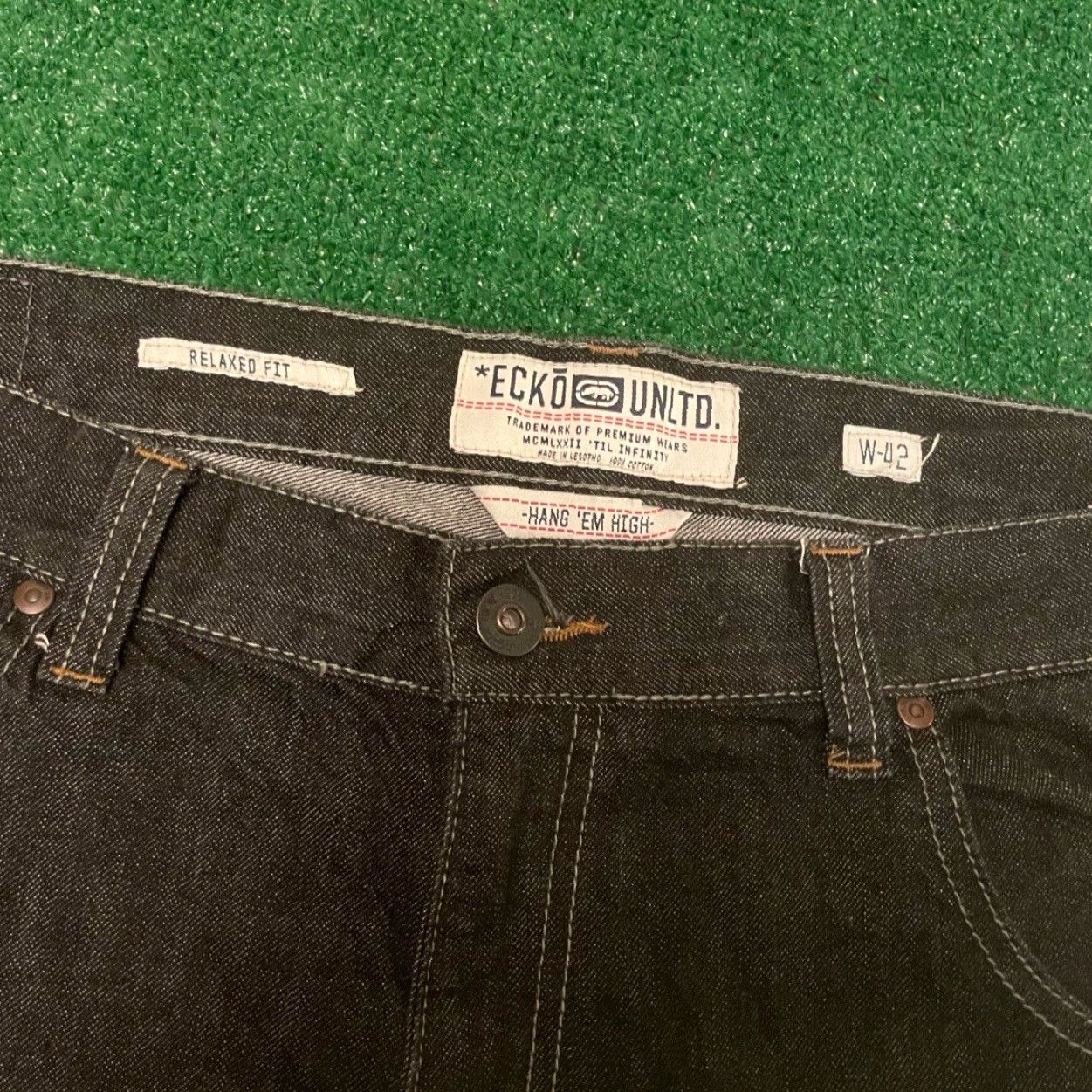 Southpole VINTAGE Y2K Ecko UNLTD Baggy Skater Grunge Jeans VTG Mens 42 Dark Black Size US 42 / EU 58 - 4 Thumbnail