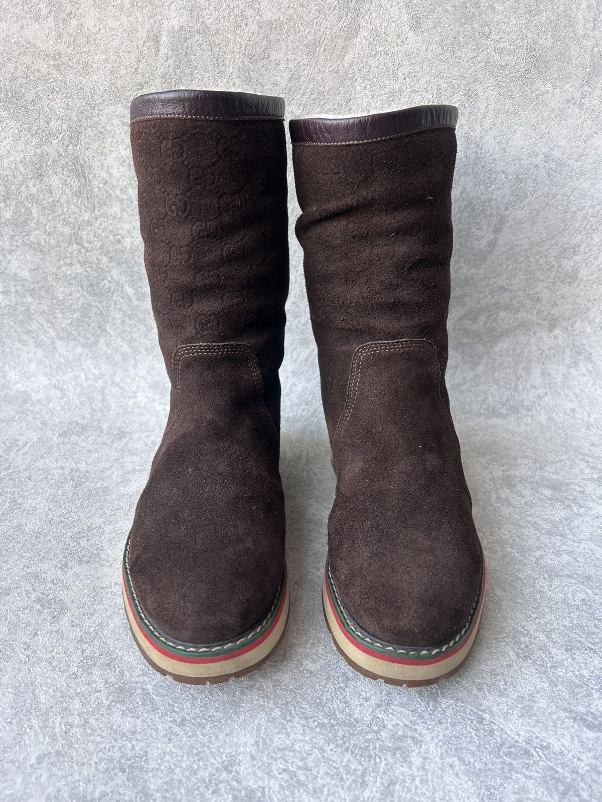 Gucci Gucci Monogram GG Ankle Boots Shoes Suede Leather Size US 7 / IT 37 - 4 Thumbnail