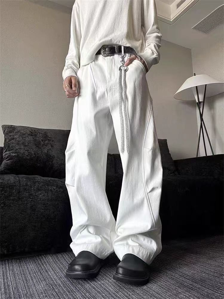 Japanese Brand × Vintage Sickle Pleated Curved Wide Leg Casual Pants Size US 30 / EU 46 - 4 Thumbnail
