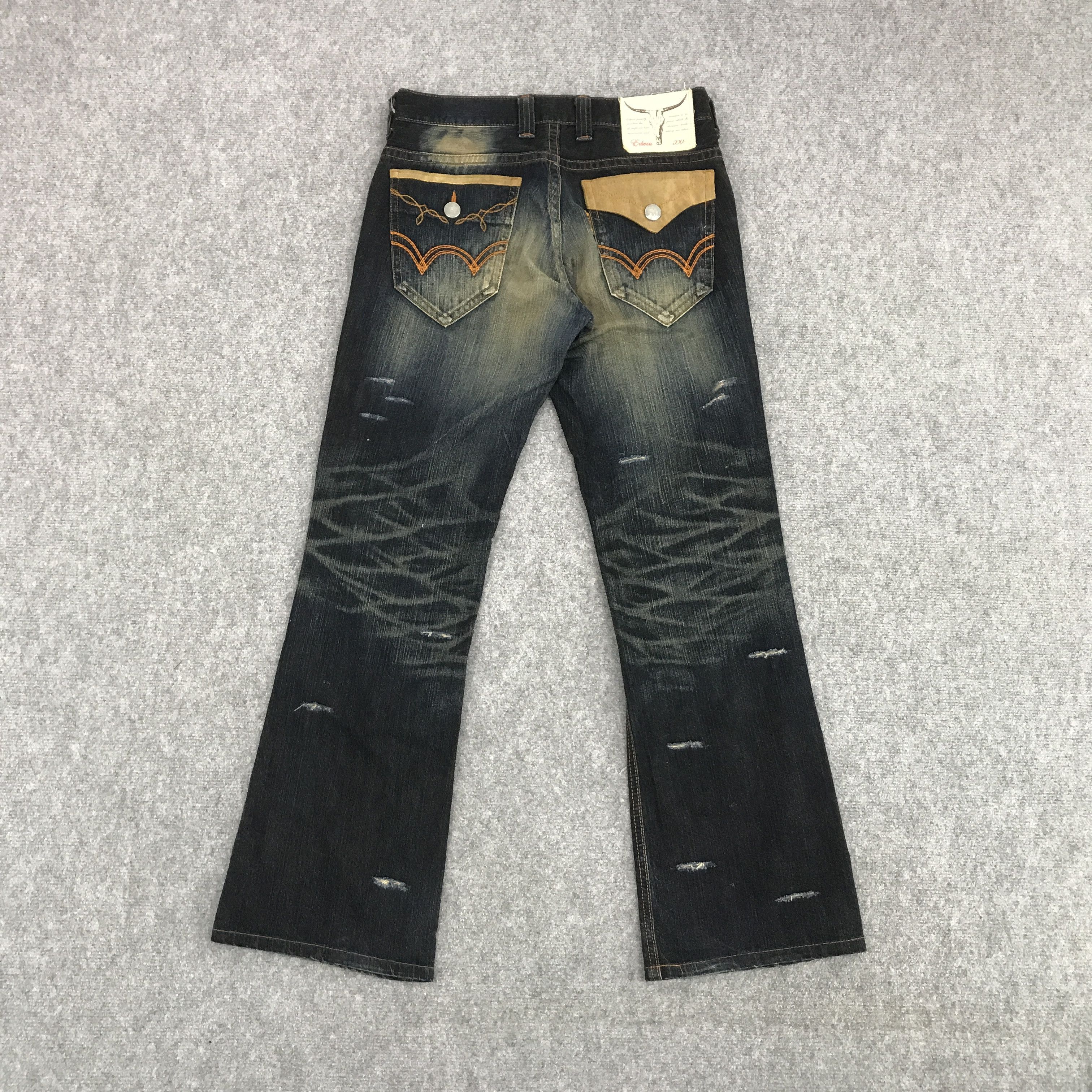 Edwin × If Six Was Nine FLARE EDWIN JAPAN BOOTCUT DISTRESSED DENIM PANTS Size US 30 / EU 46 - 2 Thumbnail