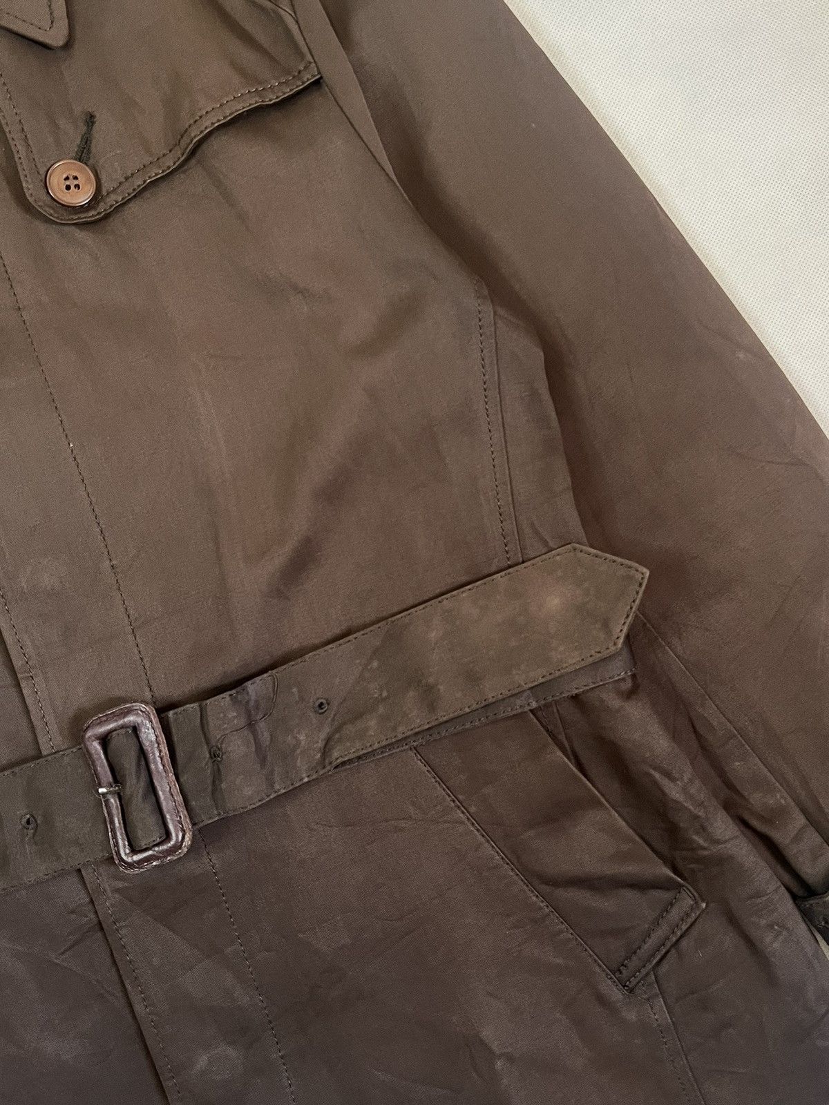 Japanese Brand Vintage TKMIXPICE Cowhide Japanese Designer Brown Coat Size XS / US 0-2 / IT 36-38 - 11 Thumbnail
