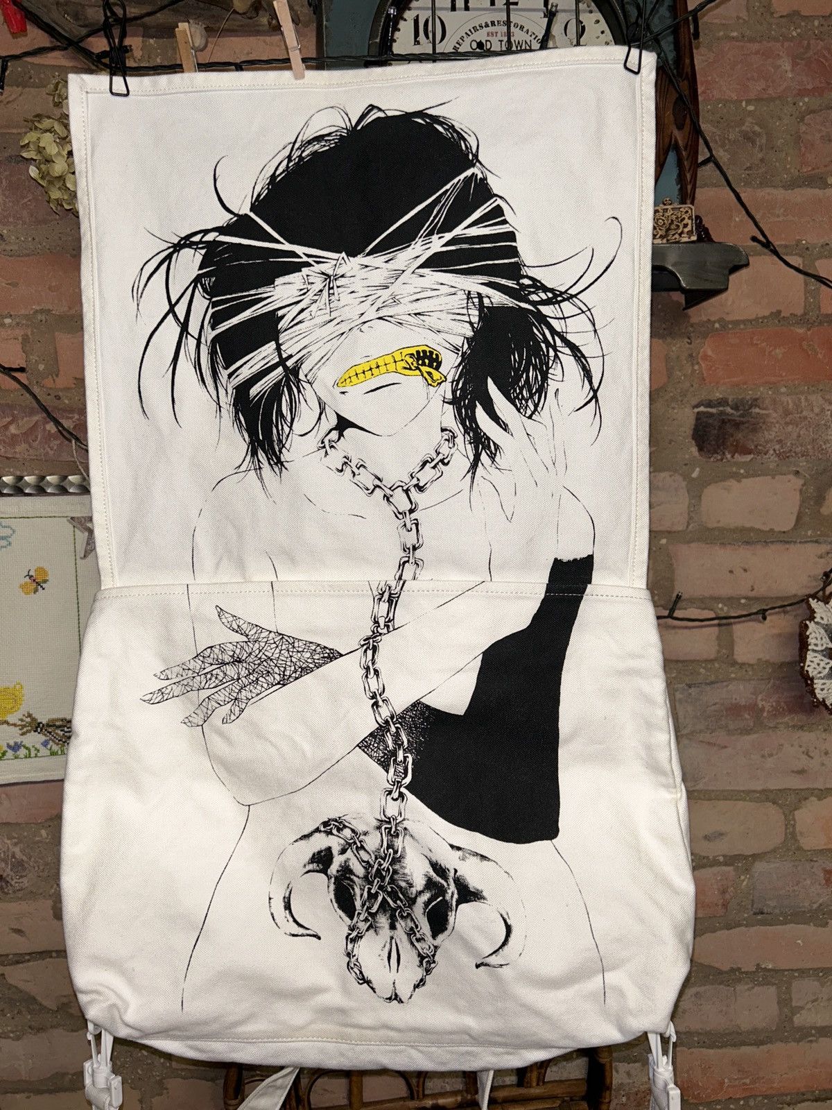 Yohji Yamamoto Yohji Yamamoto Pour Homme 13SS Satanic Art Backpack Bag Size ONE SIZE - 2 Thumbnail