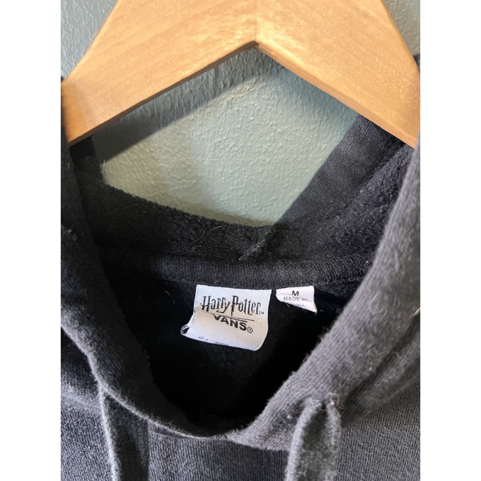 Vans VANS Hoodie Womens Size M Black Pullover Crew Neck Skull Morsmordre Pattern Logo Vintage: No Size M / US 6-8 / IT 42-44 - 3 Thumbnail
