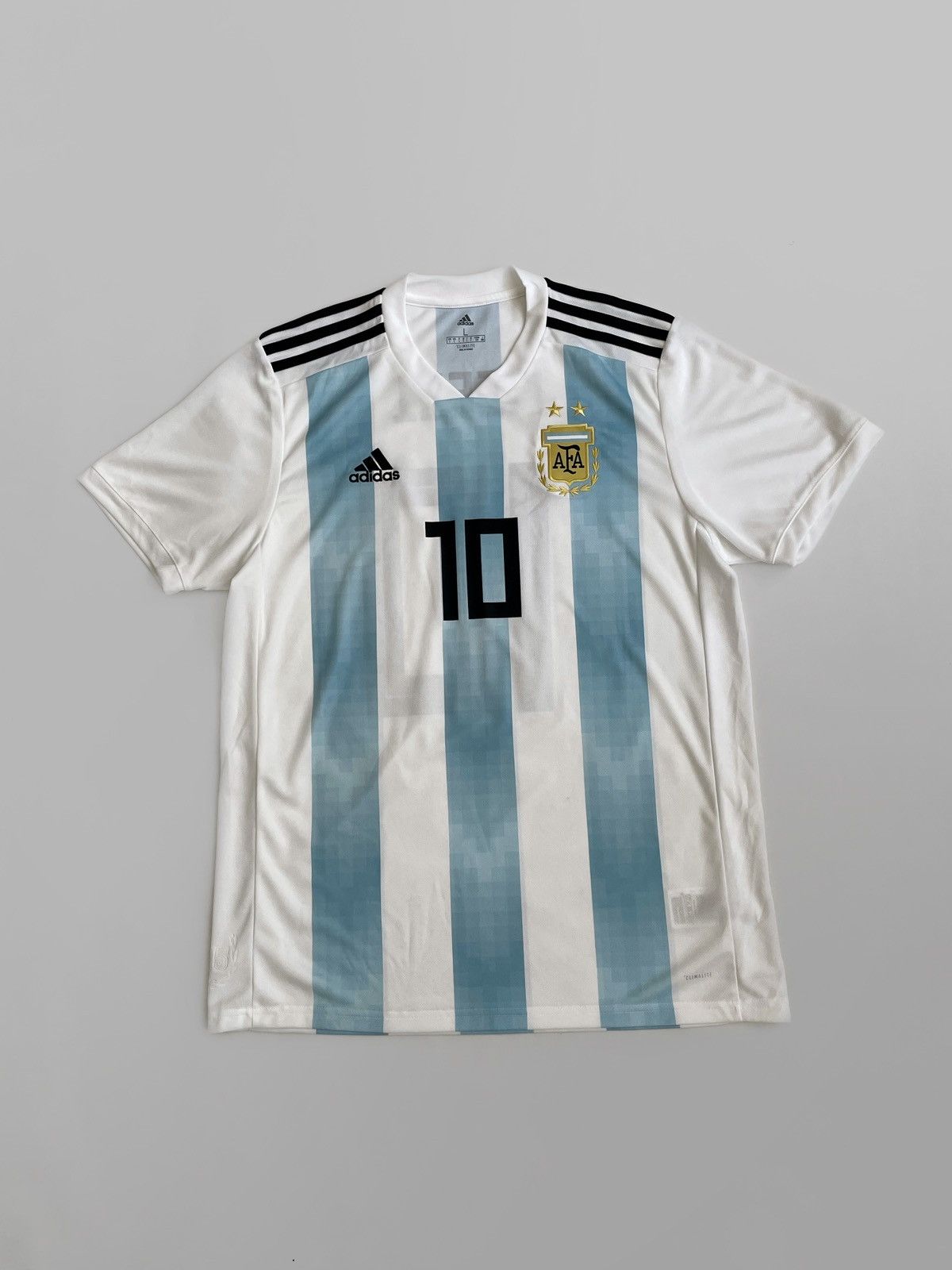 ARGENTINA ADIDAS 2018 WC FOOTBALL HOME JERSEY #10 MESSI