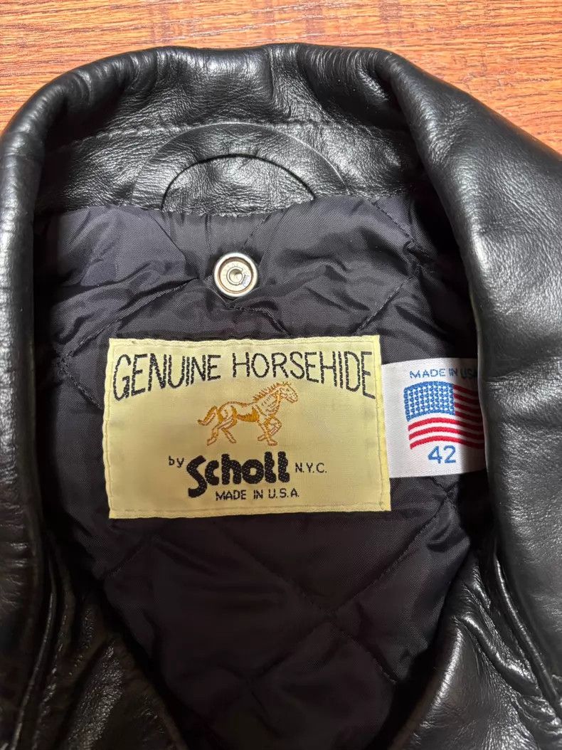 Schott Schott 618HH classic horseskin cable-stayed motorcycle lea Size US XL / EU 56 / 4 - 2 Thumbnail