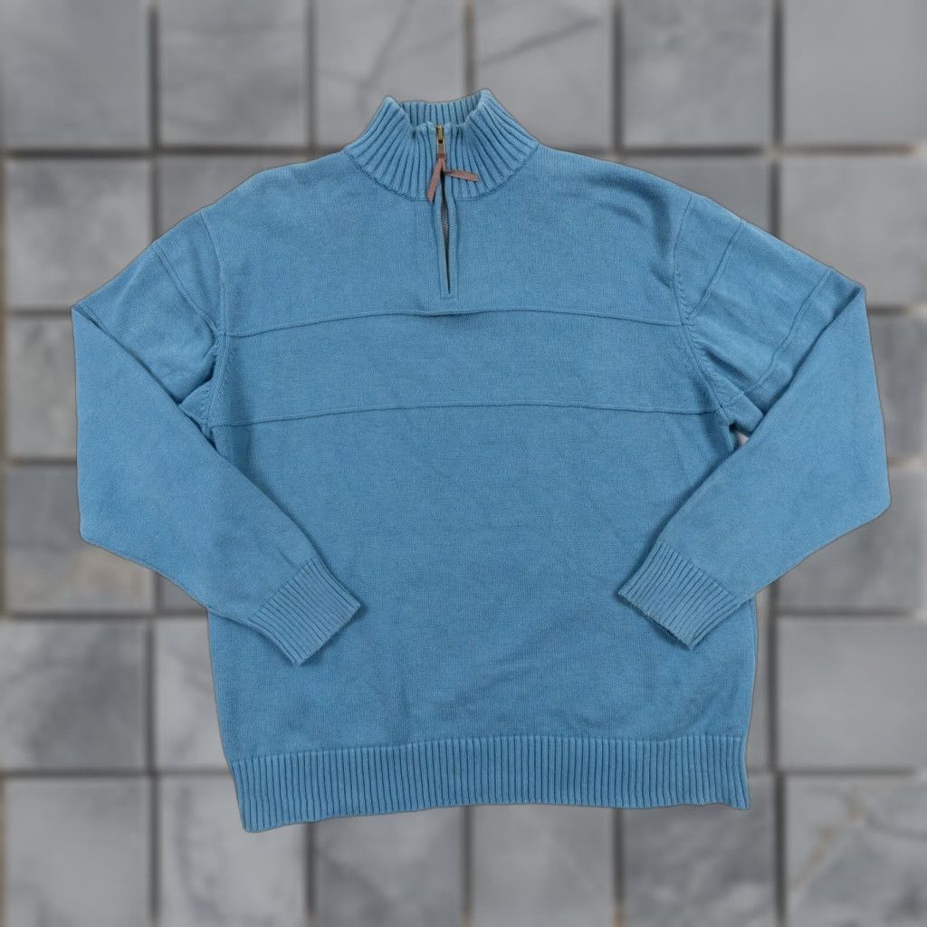 Pendleton Pendleton Mens Sweater 1/4 Zip Pullover Knit Cotton Blue Small Mock Neck Long Sleeve Regular Fit Vintage? No Size US S / EU 44-46 / 1 - 1 Thumbnail