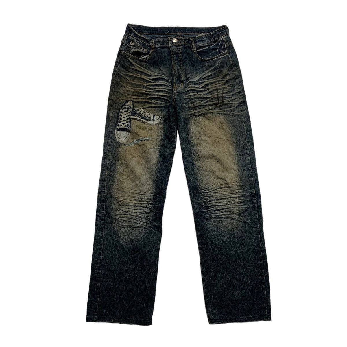 Japanese Brand Japanese Brand Wintop Embroidery Shoe Jeans Size 30" / US 8 / IT 44 - 1 Thumbnail