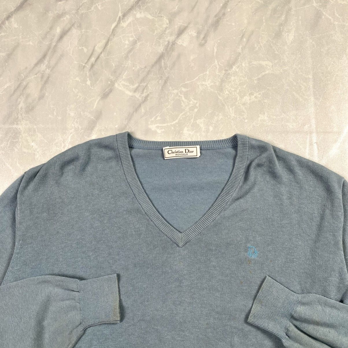 Christian Dior Monsieur Vintage Dior V-Neck Sweaters Size US L / EU 52-54 / 3 - 1 Thumbnail