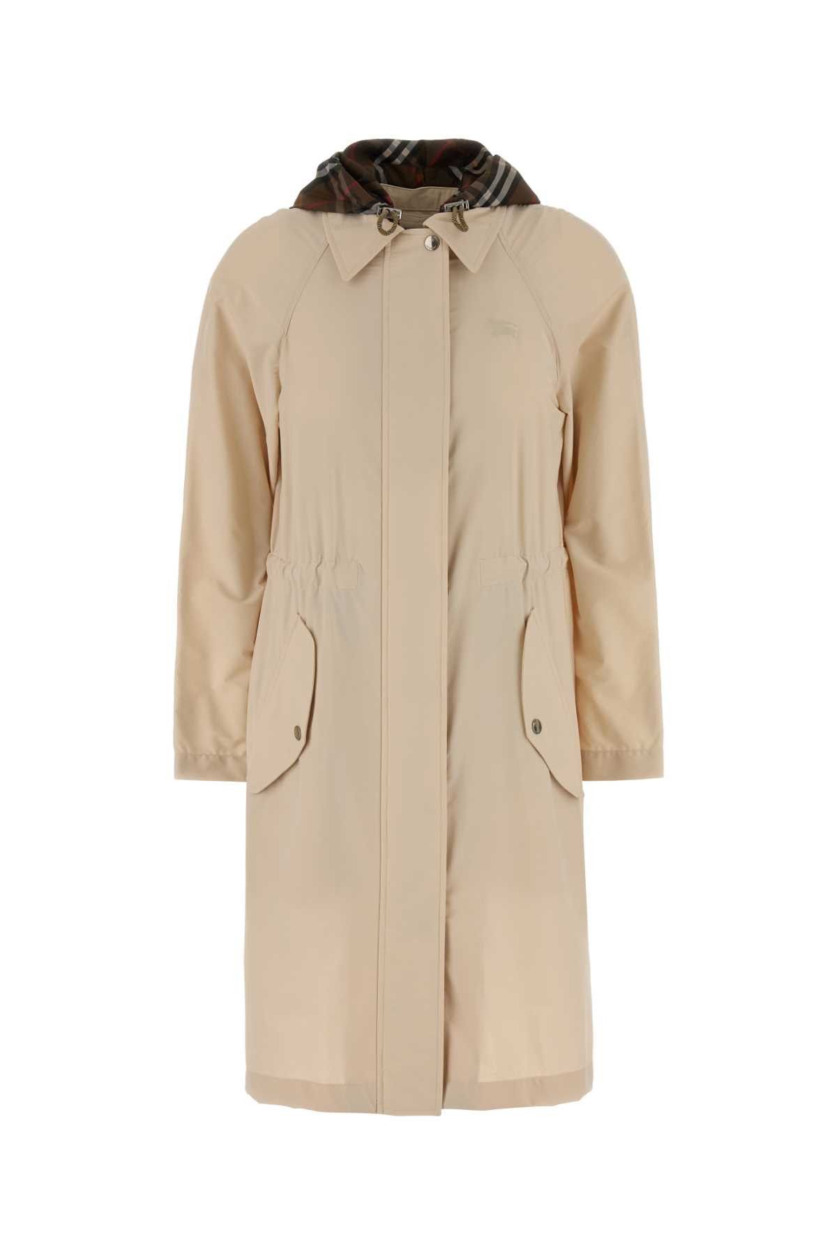 Burberry Cream Stretch Nylon Newbury Parka Coat Size XS / US 0-2 / IT 36-38 - 1 Thumbnail