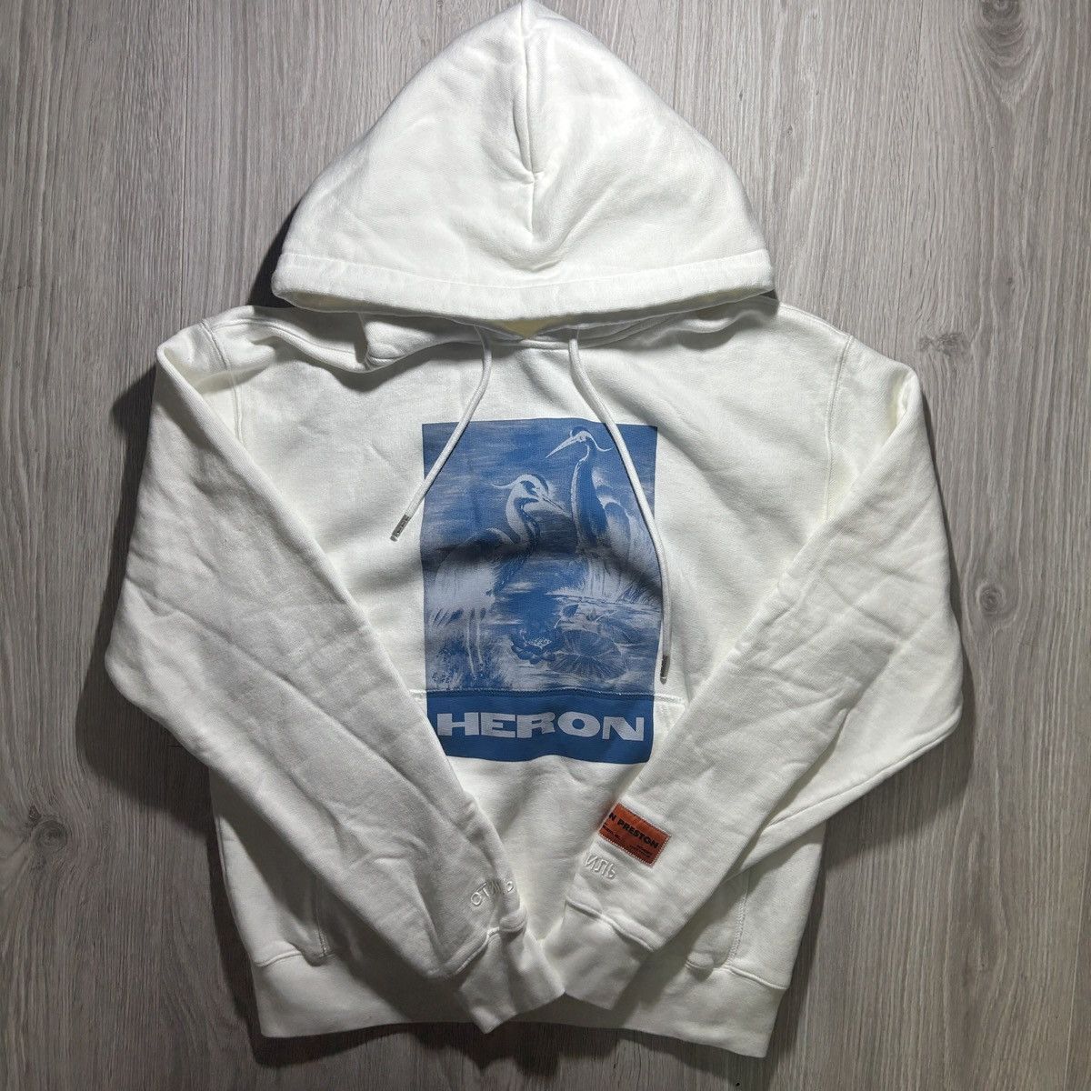 Image of Heron Preston Birds Hoodie in White, Men's (Size XS)