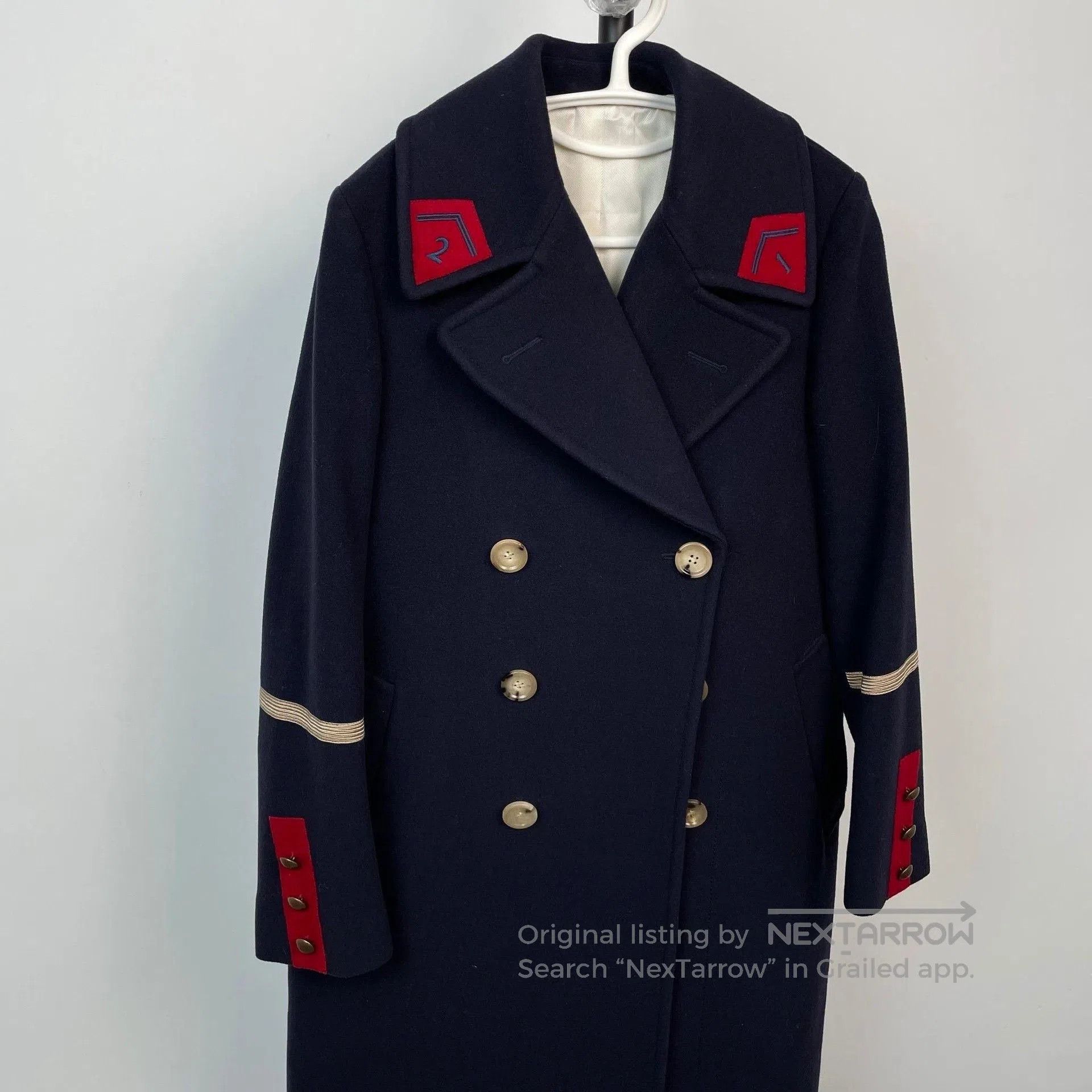 Gucci Gucci Navy Double-Breasted Mid-Length Coat. Size S / US 4 / IT 40 - 3 Thumbnail