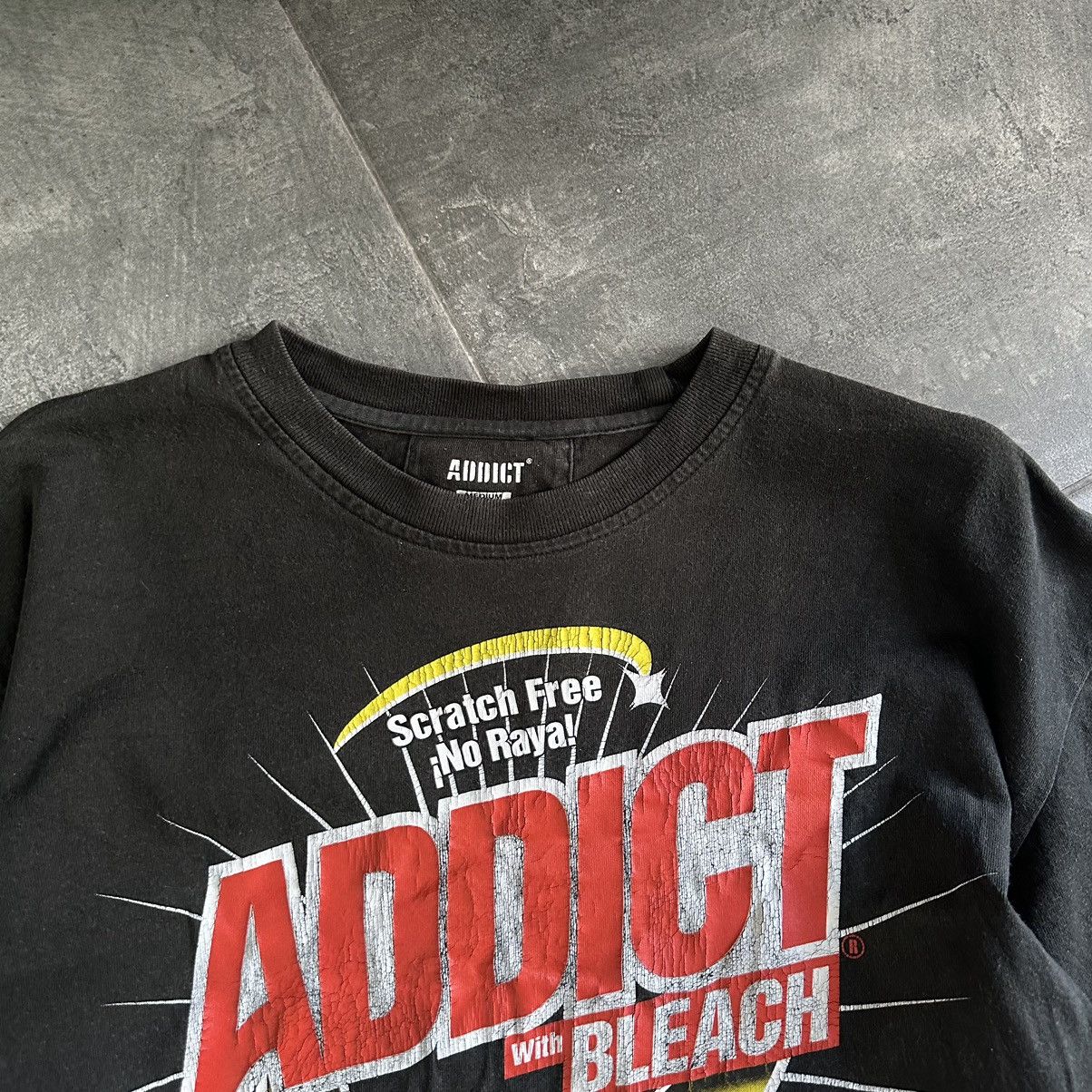 ADDICT × Vintage Vintage Japanese Style Addict T-shirts With Bleach Y2K 00s Size US M / EU 48-50 / 2 - 7 Thumbnail