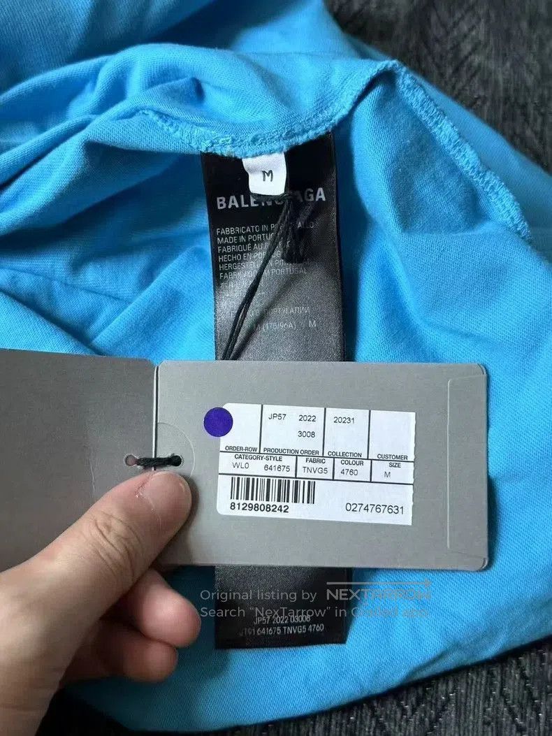 Balenciaga Balenciaga Blue Distressed Coke T-shirt. Size US XS / EU 42 / 0 - 4 Thumbnail