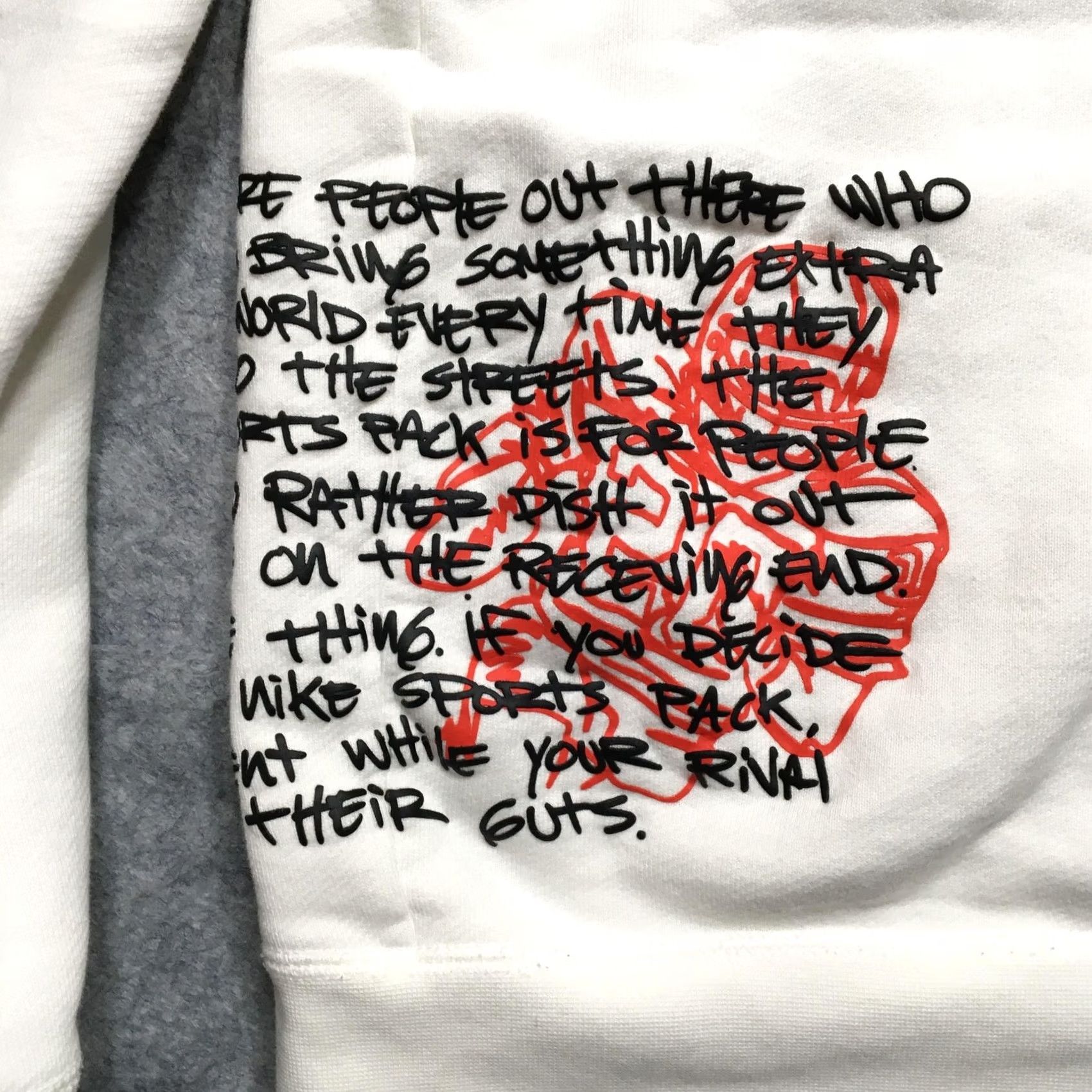Nike Nike Sportswear Sweatshirt Mens XL Sail DIY Just Do It Graphic Crew CU5055-133 Size US XL / EU 56 / 4 - 4 Thumbnail