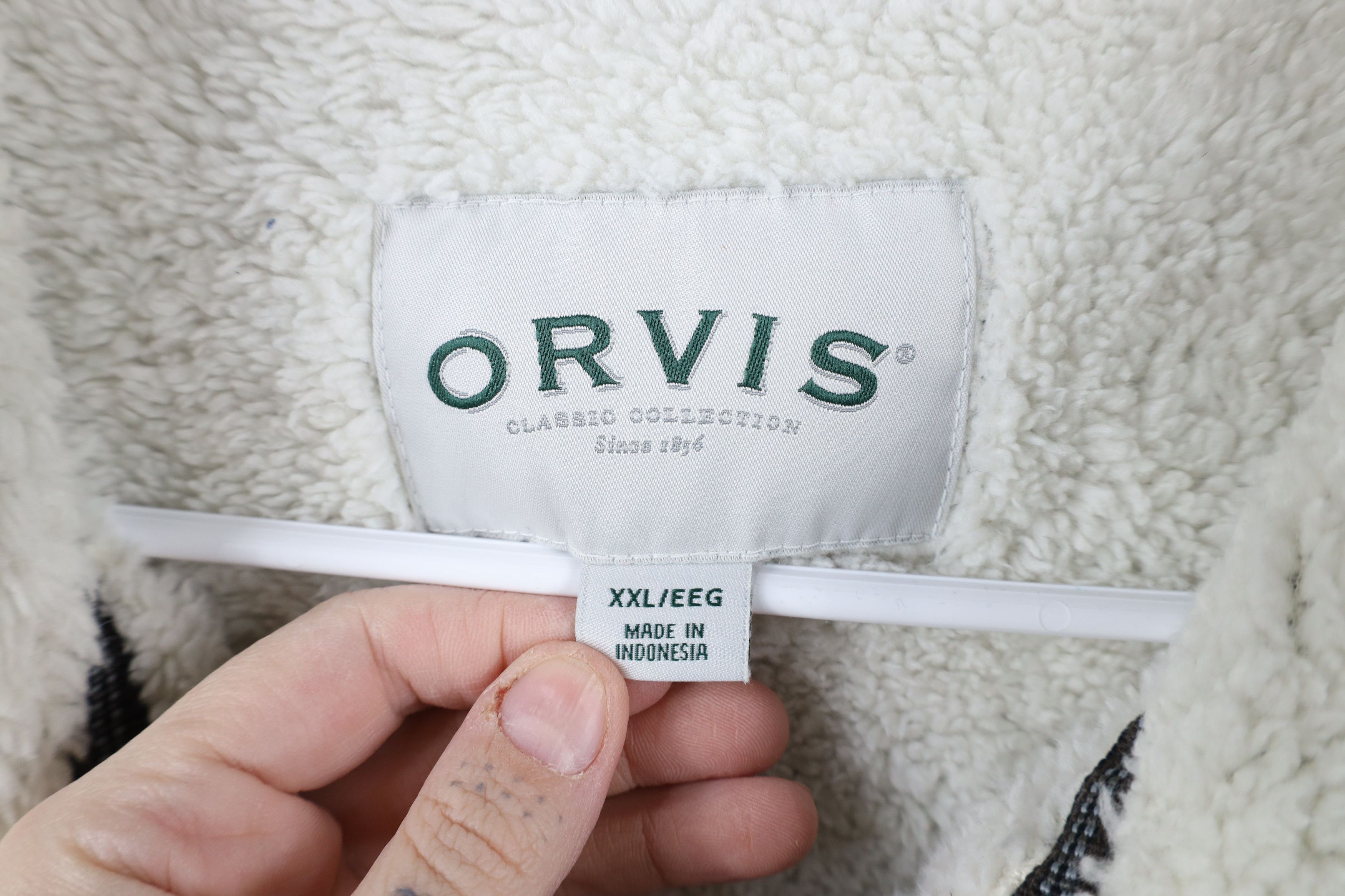 Orvis × Vintage Vintage Orvis Fleece Lined Half Zip Sweater Jacket Brown Size US XXL / EU 58 / 5 - 5 Thumbnail