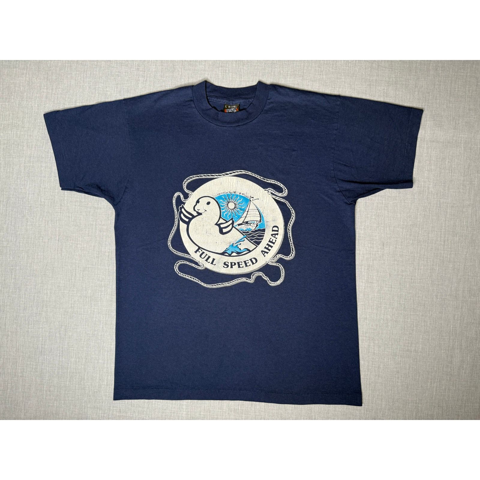 Vintage Vintage 90s Full Speed Ahead Single Stitch T-shirt Large Size US L / EU 52-54 / 3 - 1 Thumbnail