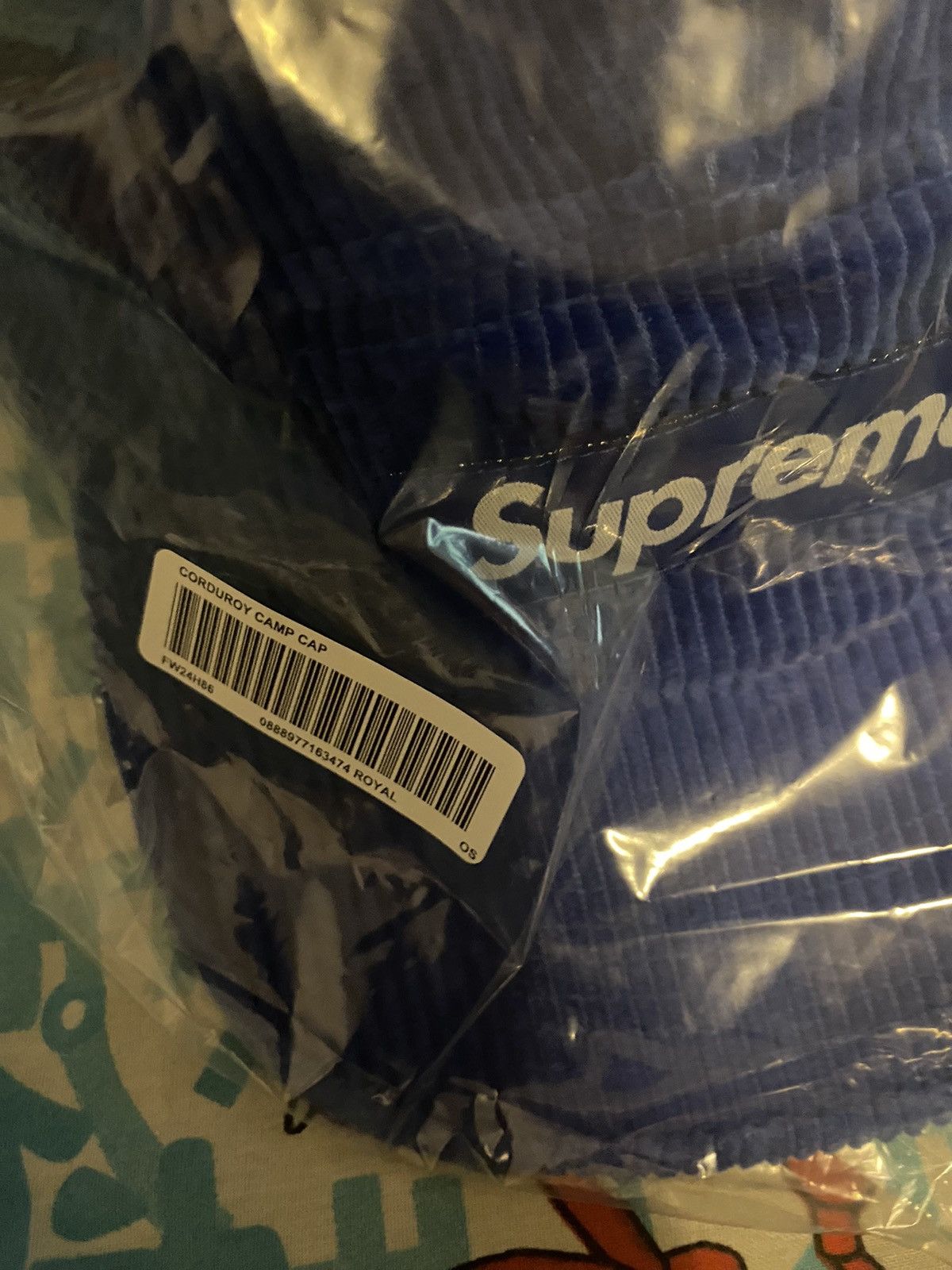 Supreme Supreme Corduroy Camp Cap Royal Blue (FW24) Size ONE SIZE - 5 Thumbnail