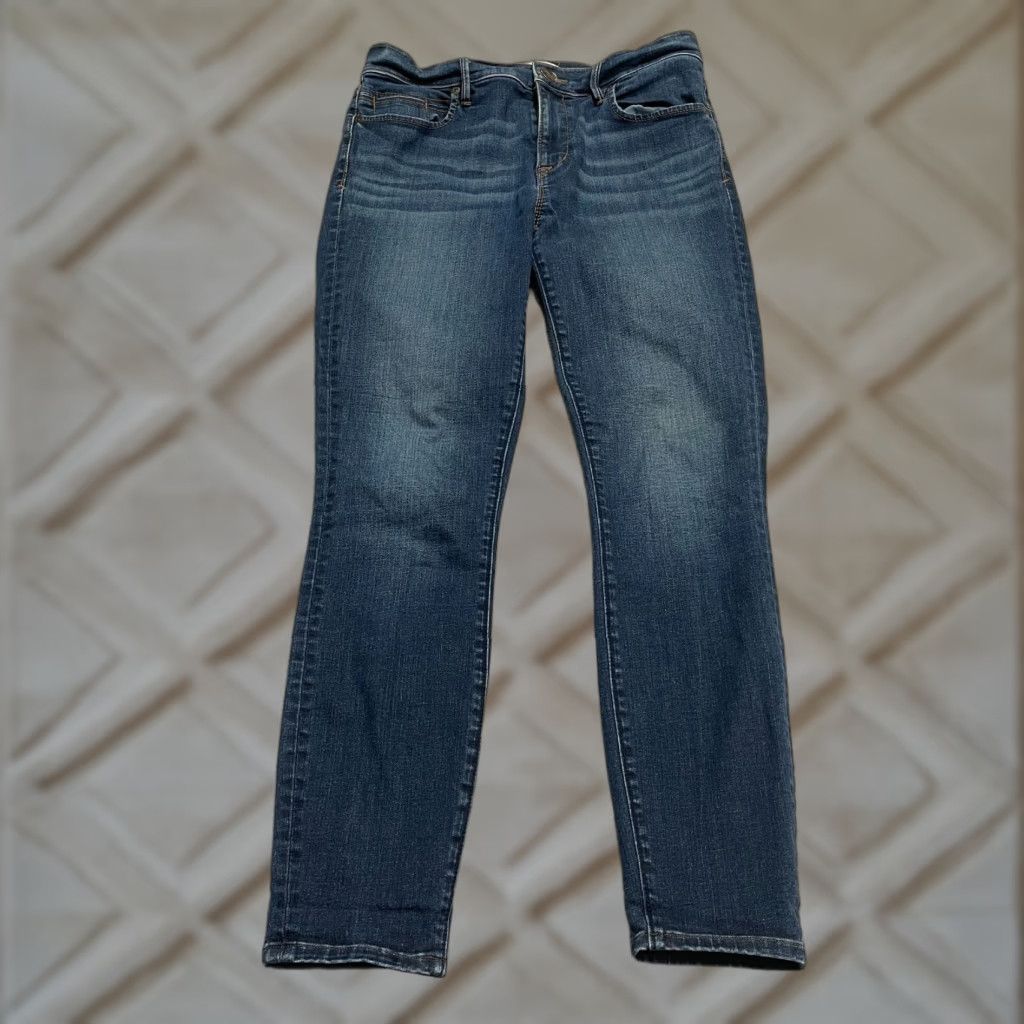 Lou & Grey Lou & Grey Skinny Jeans Womens 27 Blue Mid Rise Stretch 28x26.5 Denim Size 27" / US 4 / IT 40 - 1 Thumbnail