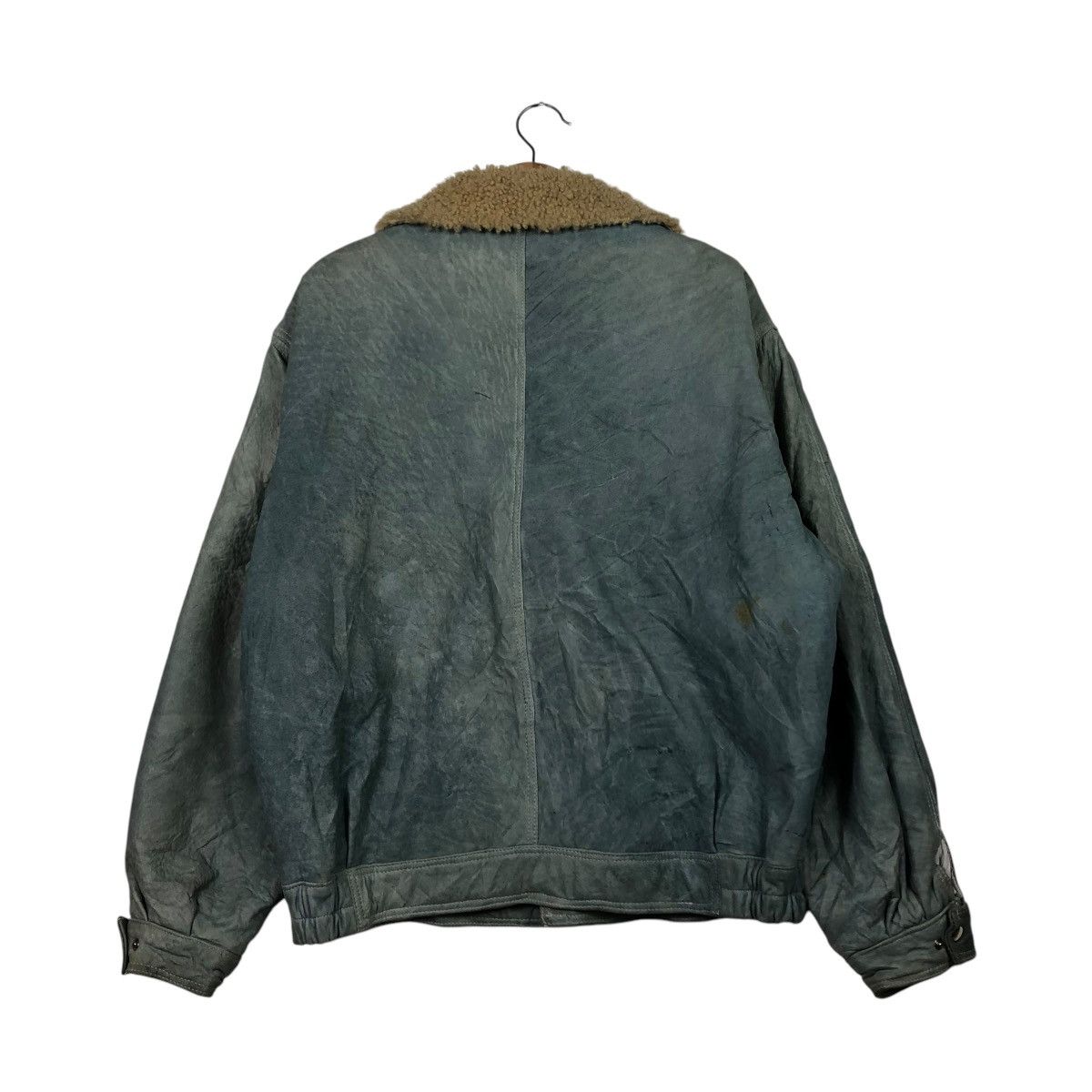 Vintage 🔥VINTAGE LEATHER JACKET DOUBLE COLLAR SHERPA GEROME SPAIN Size US M / EU 48-50 / 2 - 9 Thumbnail