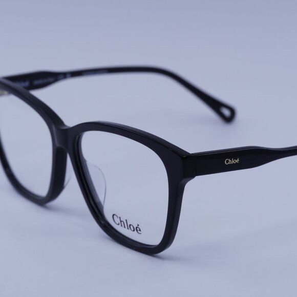 Chloe Chloe CH0084OA 001 Eyeglasses Black 55mm Square Frame Size ONE SIZE - 5 Thumbnail