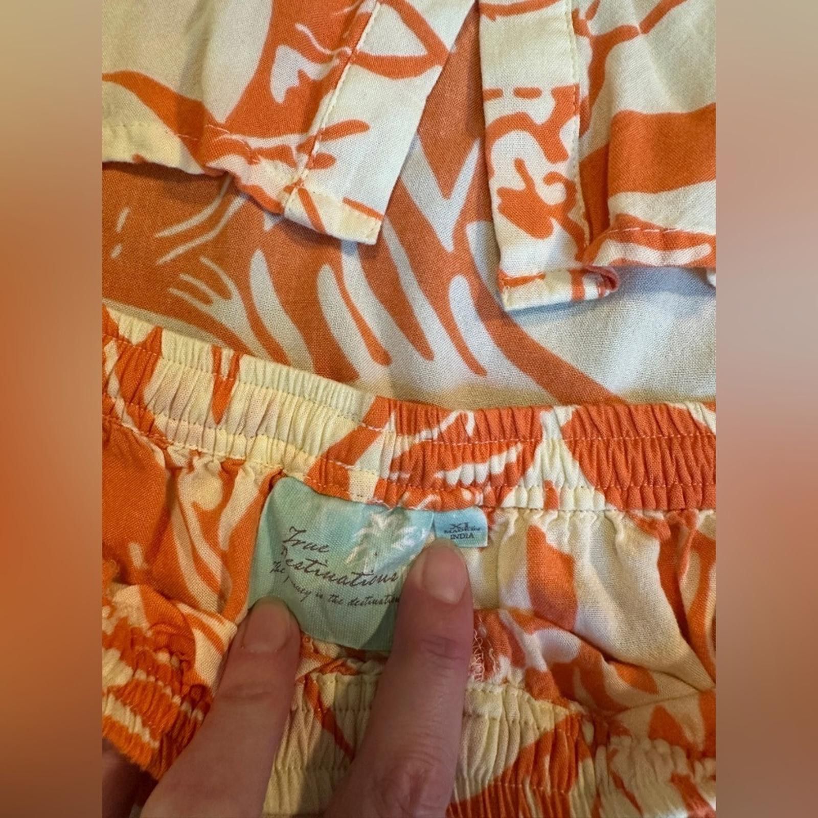 Other Free Destinations XL EUC Resort wear Set EUC Blouse Shorts Size XL / US 12-14 / IT 48-50 - 5 Thumbnail