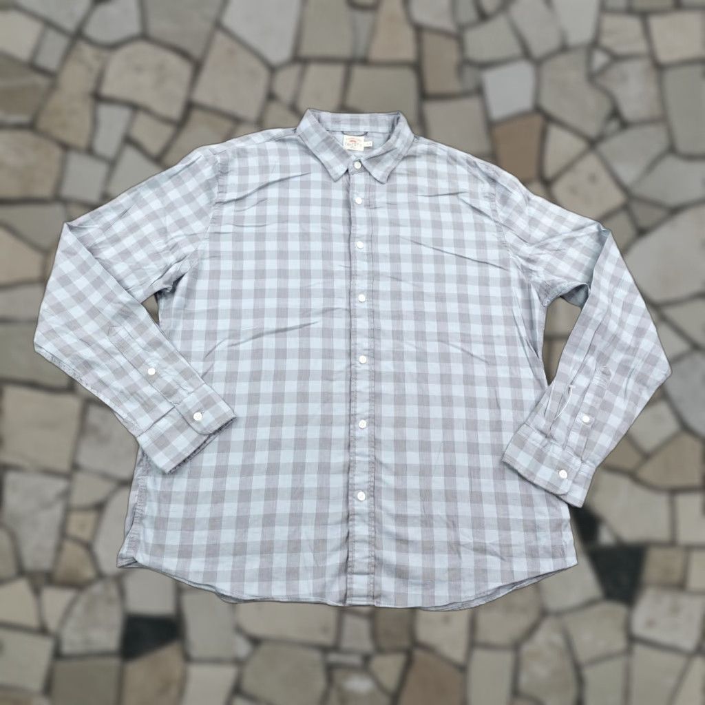 Faherty Faherty Performance Flannel Shirt Mens XL Blue Gray Check Button-Up Outdoor Size US XL / EU 56 / 4 - 1 Thumbnail