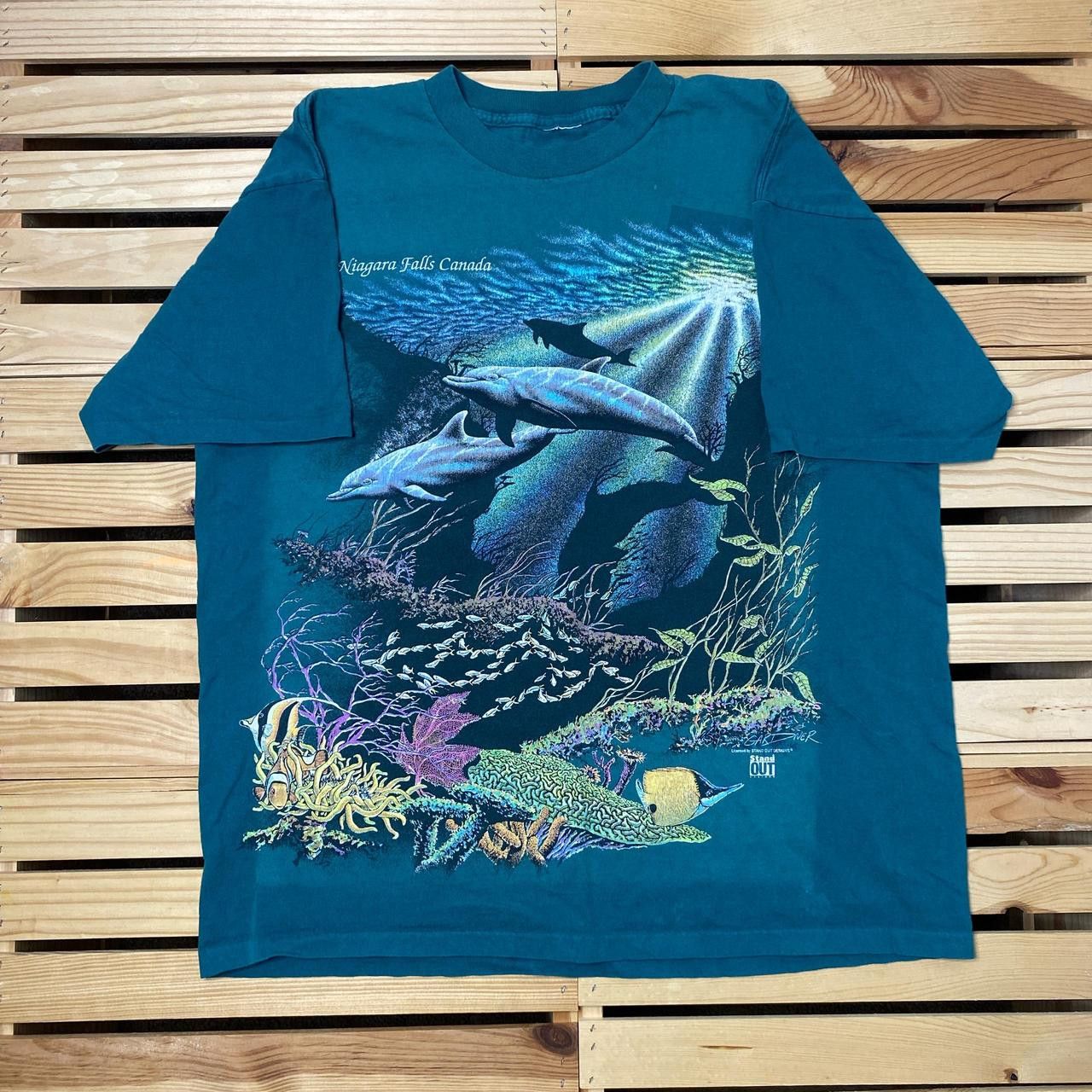 Other Vintage Marine Life Green Dolphin Nature Tee Size XL Size US XL / EU 56 / 4 - 1 Thumbnail