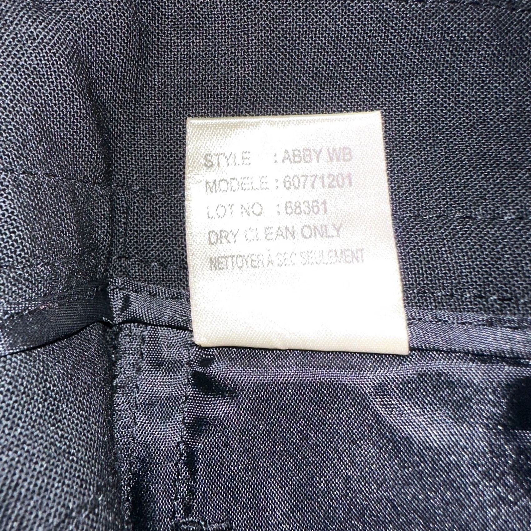 Theory Theory Pants Womens 0 Black Wool Stretch Straight Leg Crop Pockets Cuffed Zip Size 25" / US 0 / IT 36 - 5 Thumbnail