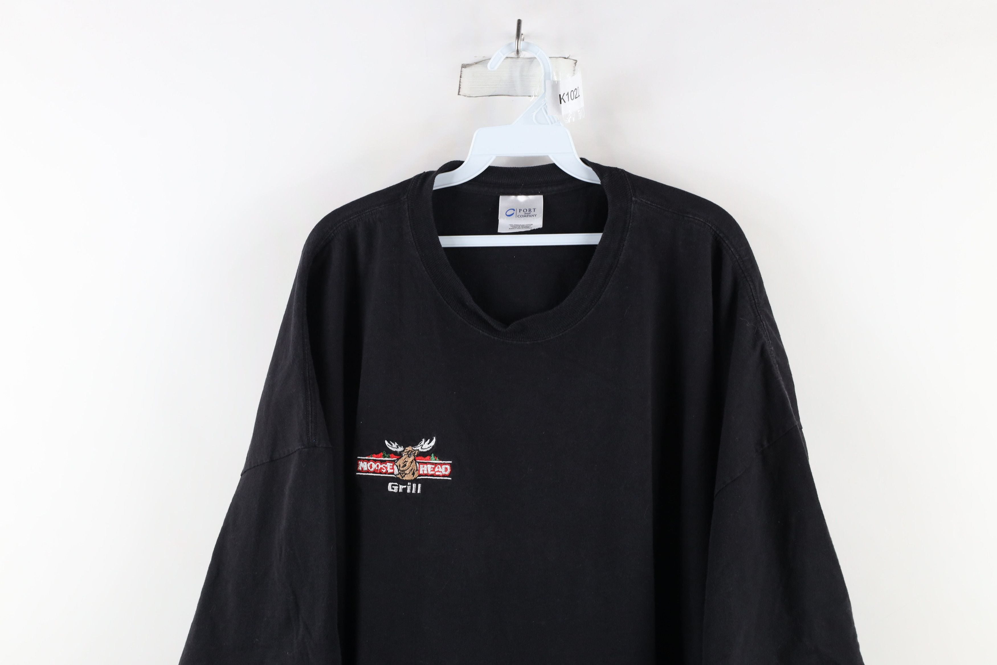 Vintage Vintage 90s Streetwear Out Moose Head Grill T-Shirt Black Size US XXL / EU 58 / 5 - 2 Thumbnail