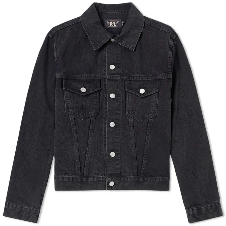 RRL Ralph Lauren o1tko10825 Denim Jacket in Black Size US XS / EU 42 / 0 - 1 Thumbnail
