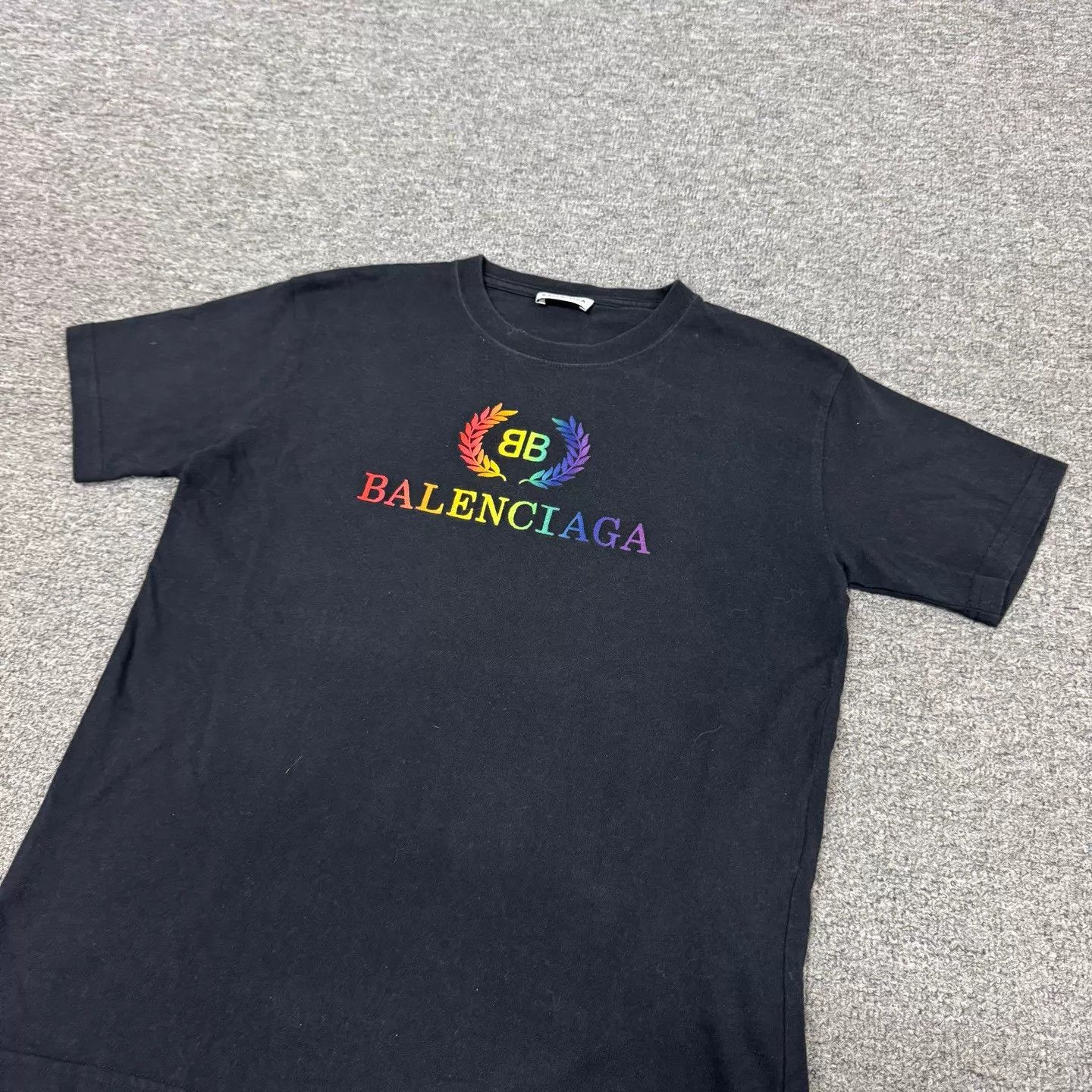 Balenciaga Balenciaga Black Rainbow Wheat BB SS Tee M 99 New Size M / US 6-8 / IT 42-44 - 3 Thumbnail