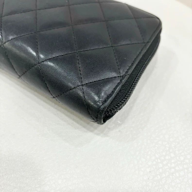 Chanel Chanel Black Quilted Long Wallet -2505 Size ONE SIZE - 8 Thumbnail