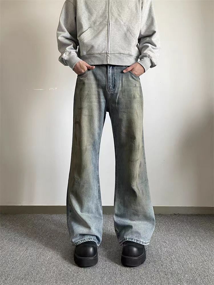 Japanese Brand × Jean Vintage Dirty Dye Micro Flare Wide Leg Jeans Size US 32 / EU 48 - 2 Thumbnail